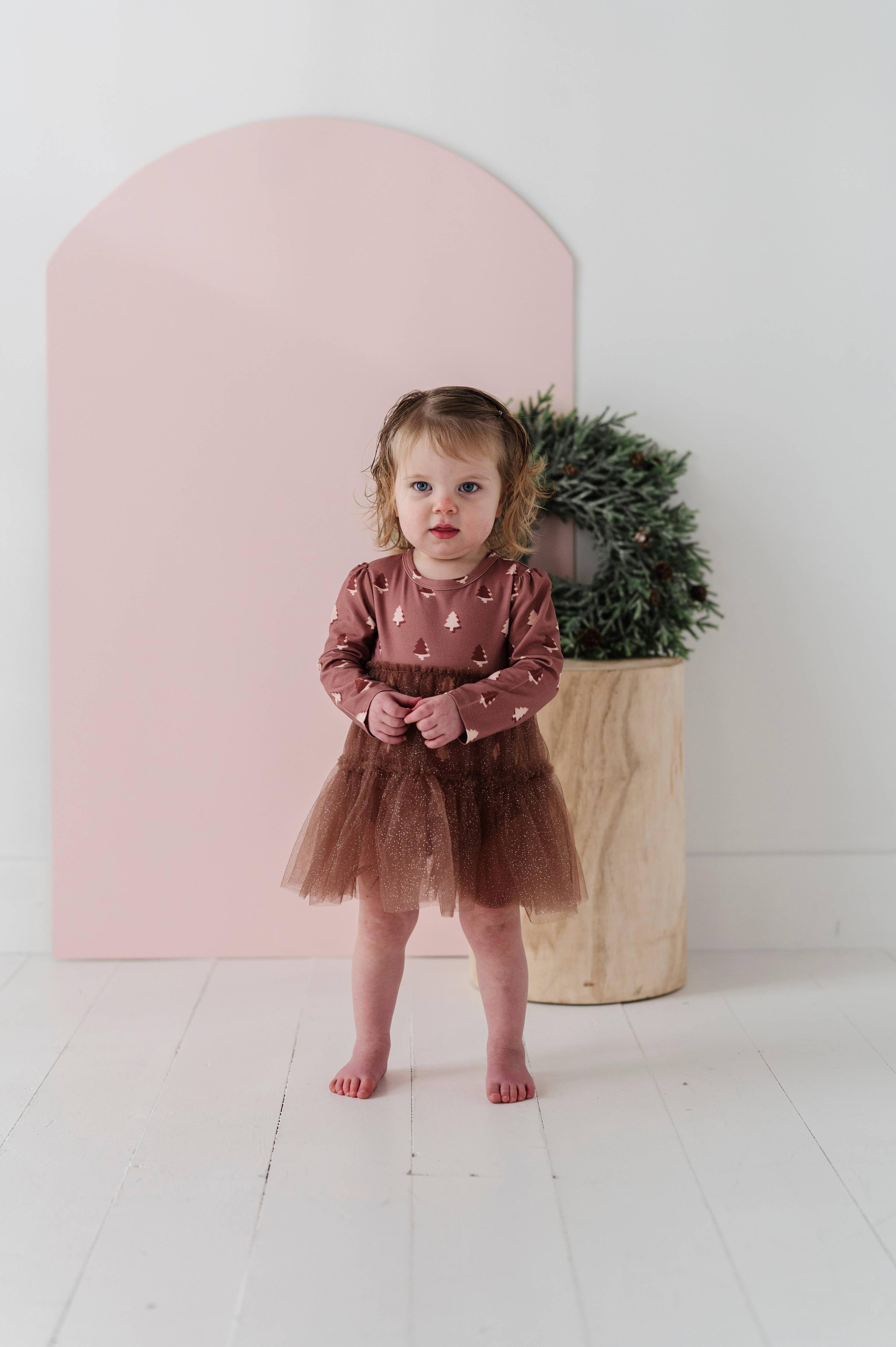 babysprouts clothing company - Tulle Bodysuit Dress || Holiday Tree