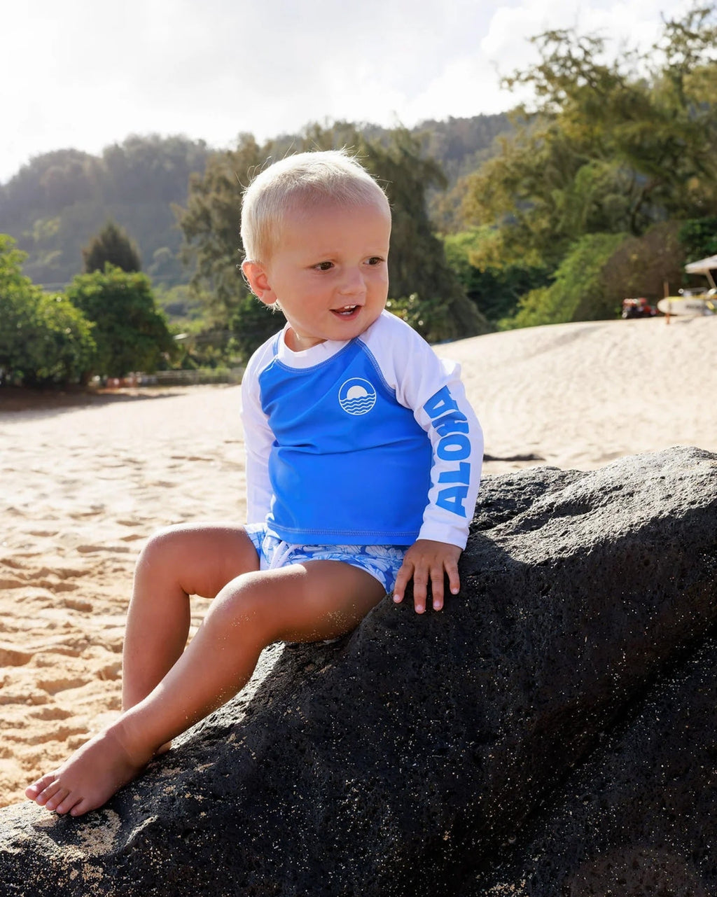 Feather 4 Arrow - Surfs Up Rashguard Set || Marina Blue