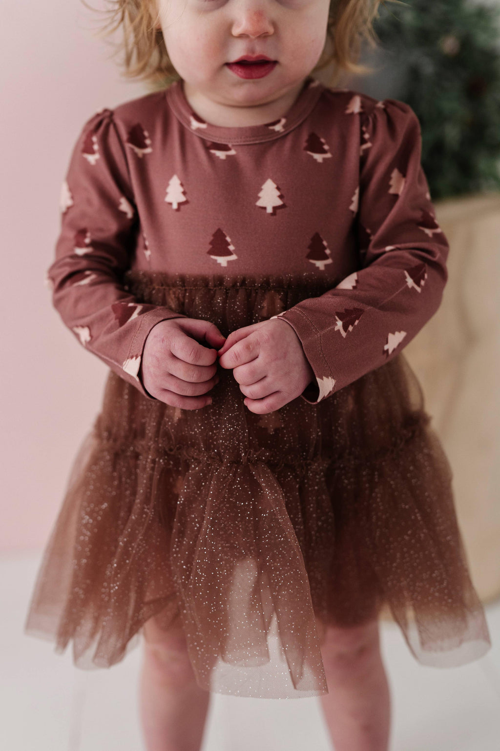 babysprouts clothing company - Tulle Bodysuit Dress || Holiday Tree
