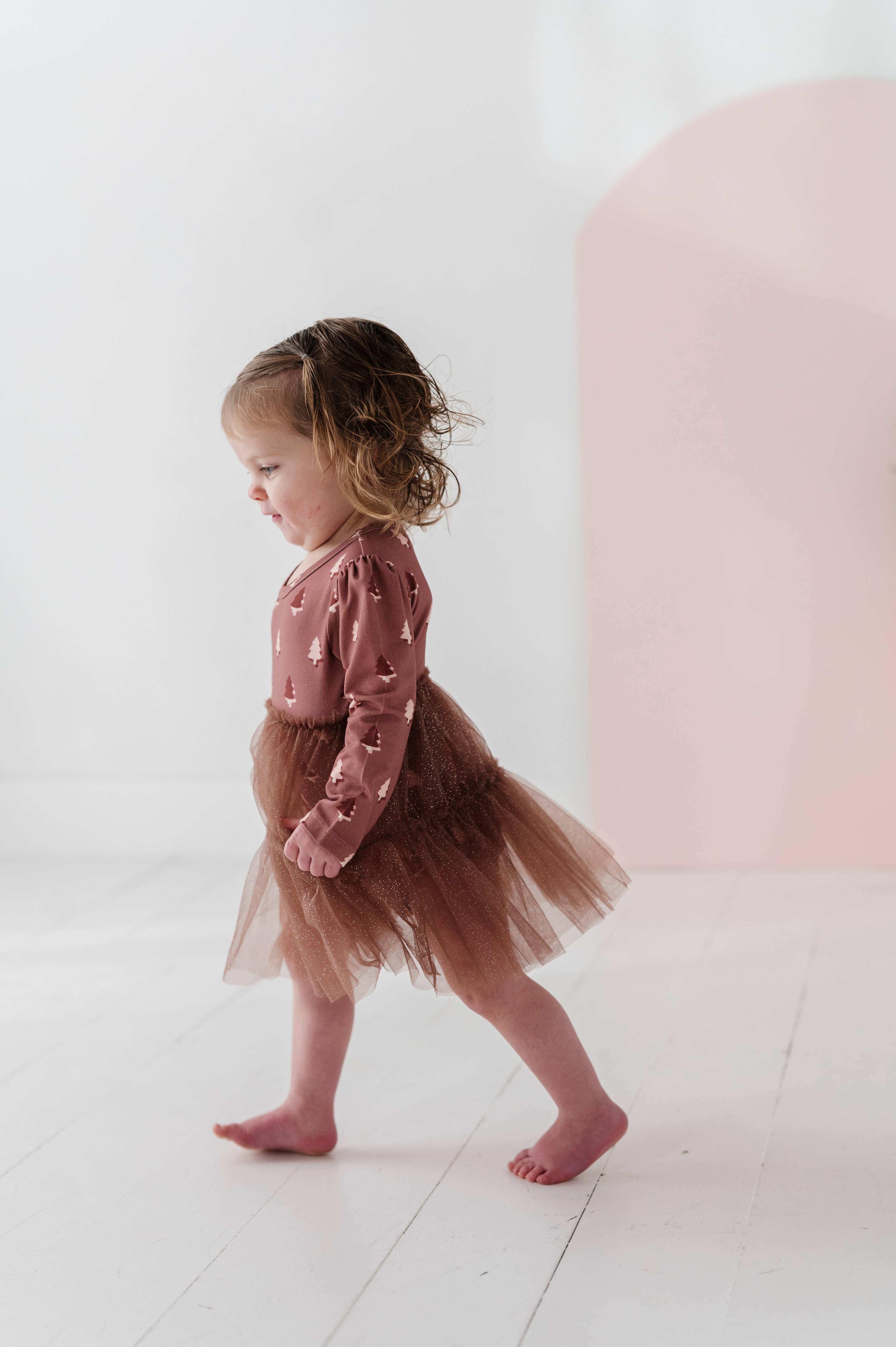 babysprouts clothing company - Tulle Bodysuit Dress || Holiday Tree