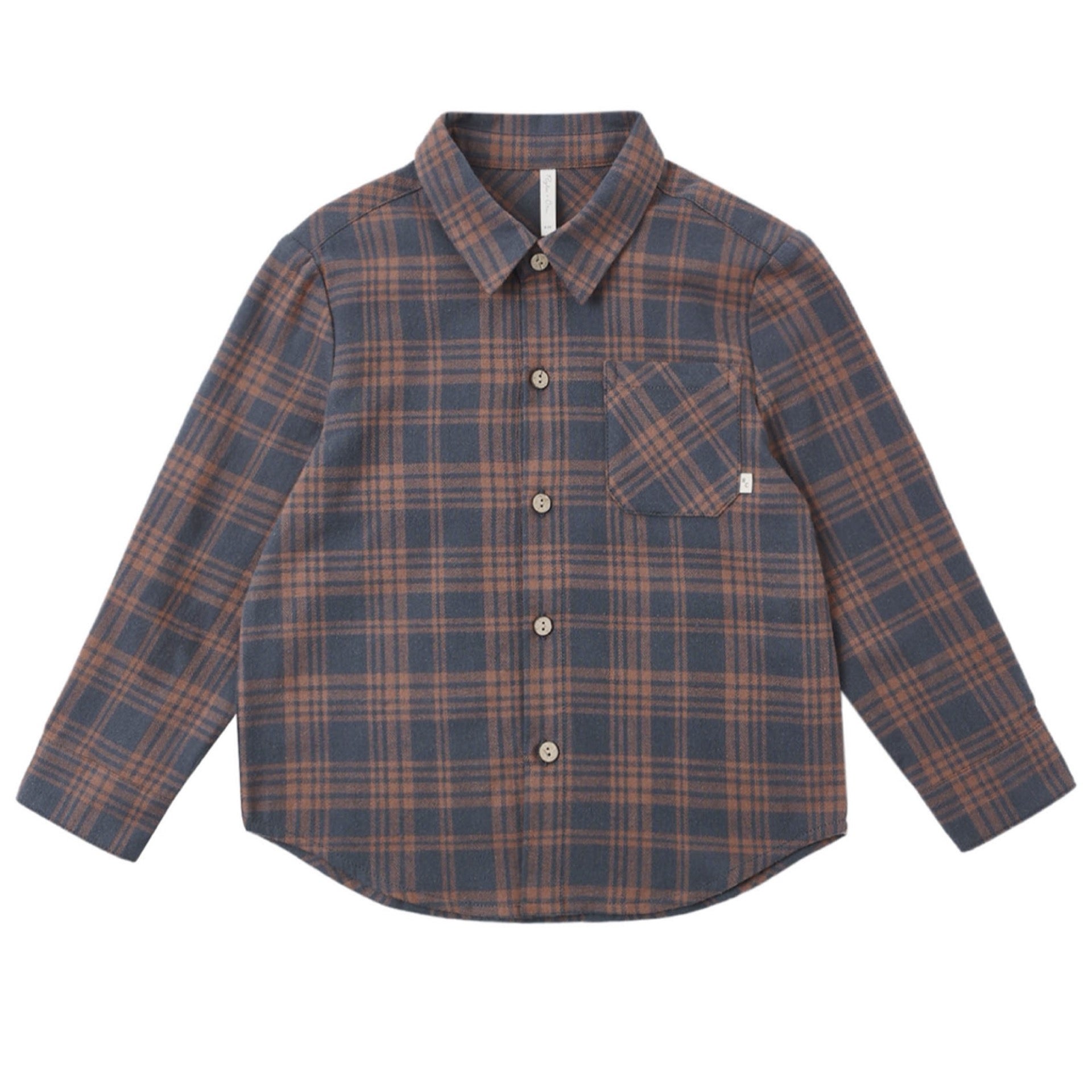 Rylee + Cru - Collared Long Sleeve Shirt || Midnight Plaid