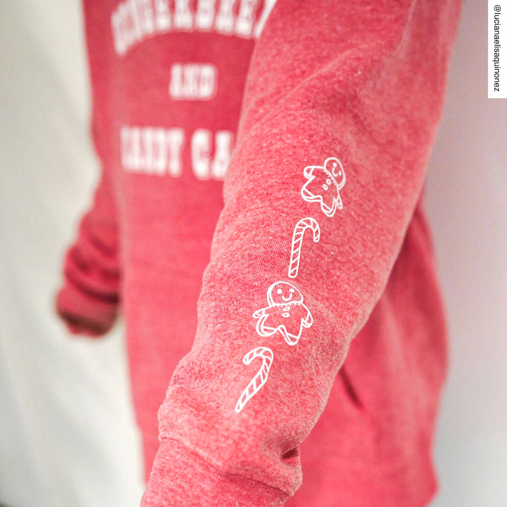 Port 213 - Kid's Christmas Pink Gingerbread Sweatshirt