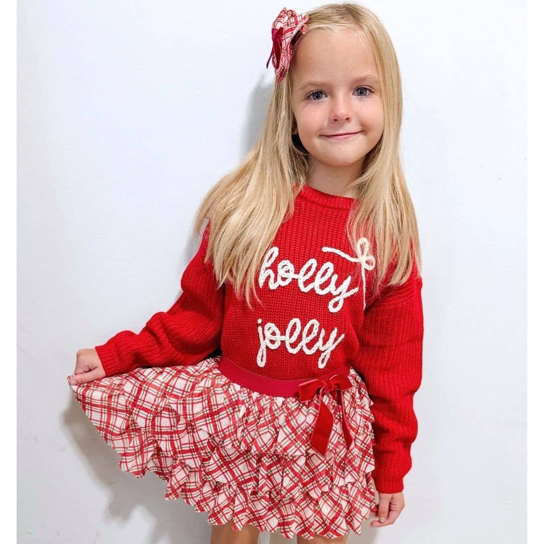 Sweet Wink - Holly Jolly Bow Christmas Knit Sweater