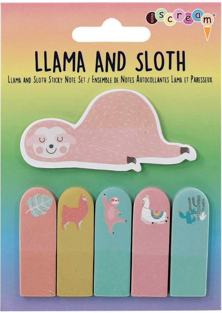 Iscream - Llama And Sloth Sticky Notes