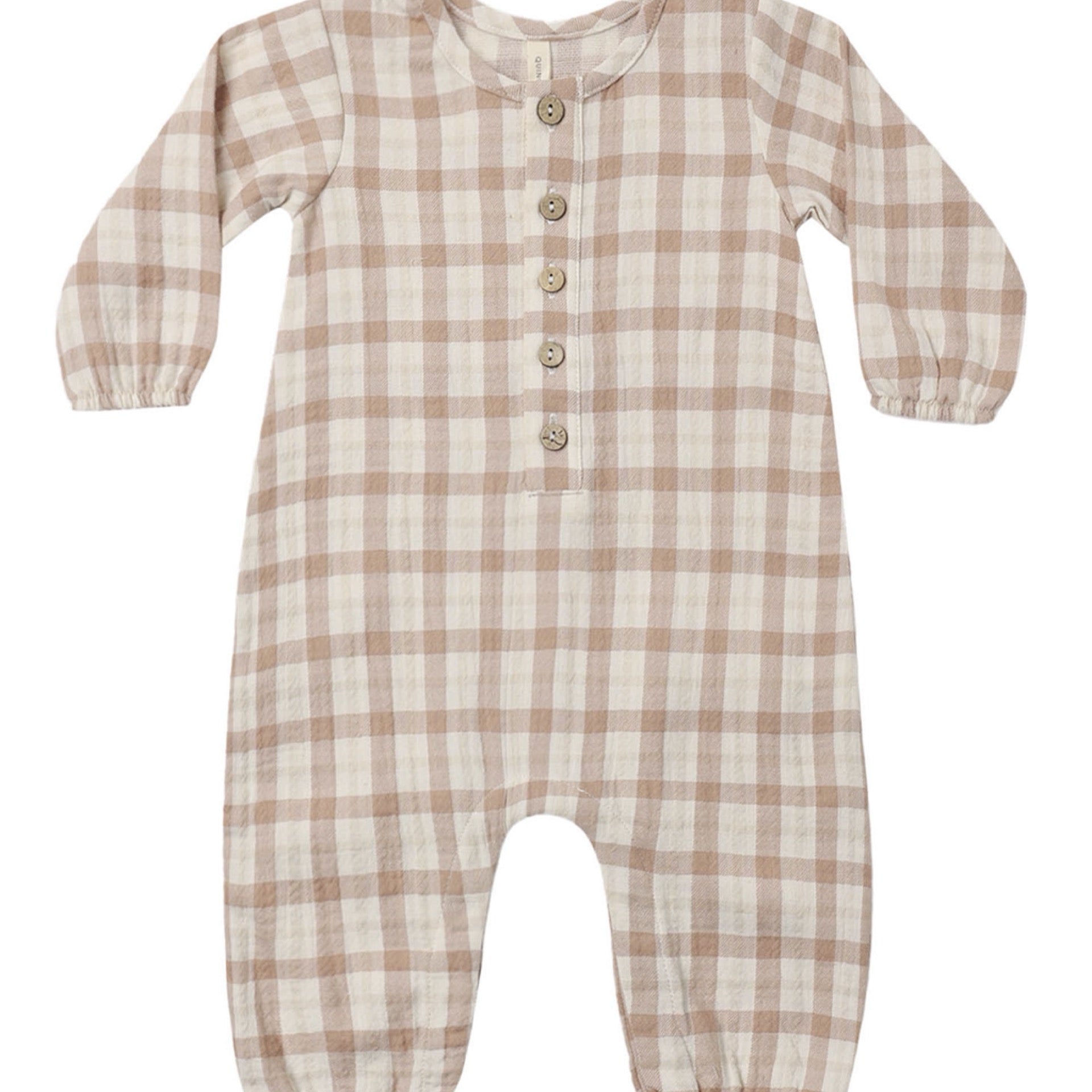 Quincy Mae - Woven Jumpsuit || Rustic Plaid