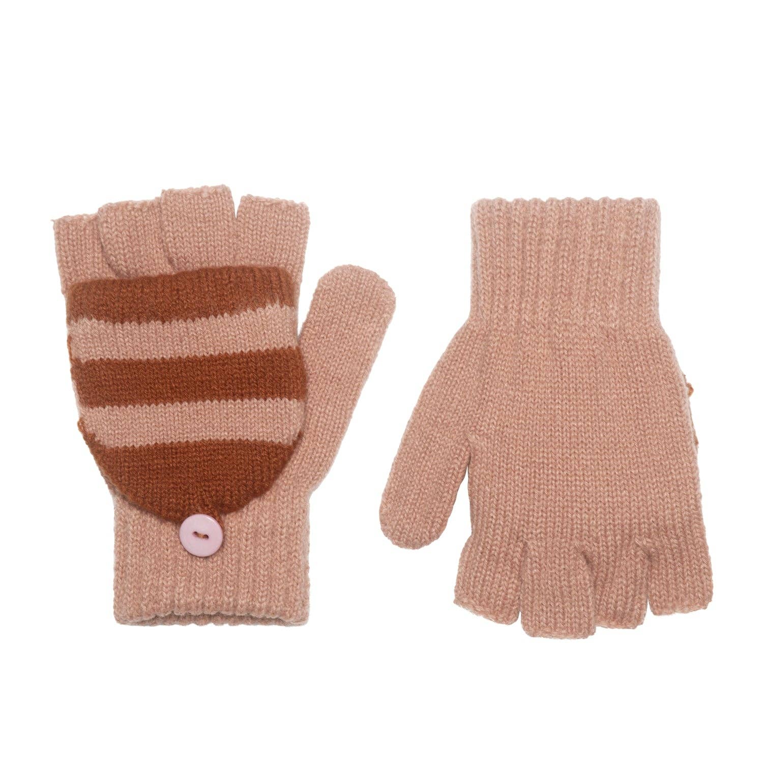 Rockahula Kids - Cosy Striped Knitted Gloves Pink
