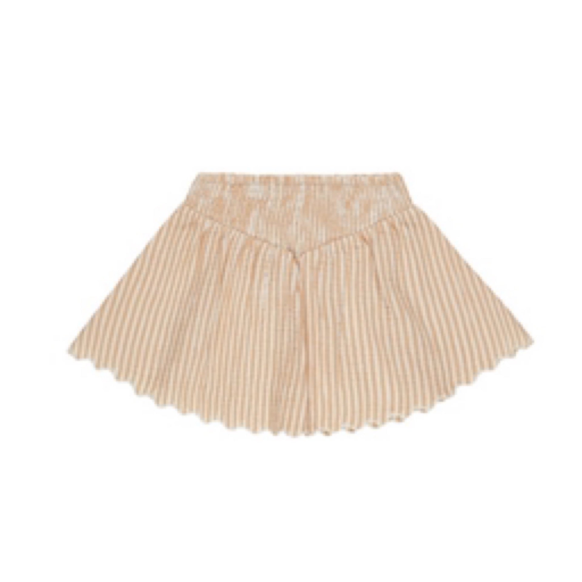Rylee + Cru - Smocked V Mini Skirt || Grapefruit Stripe