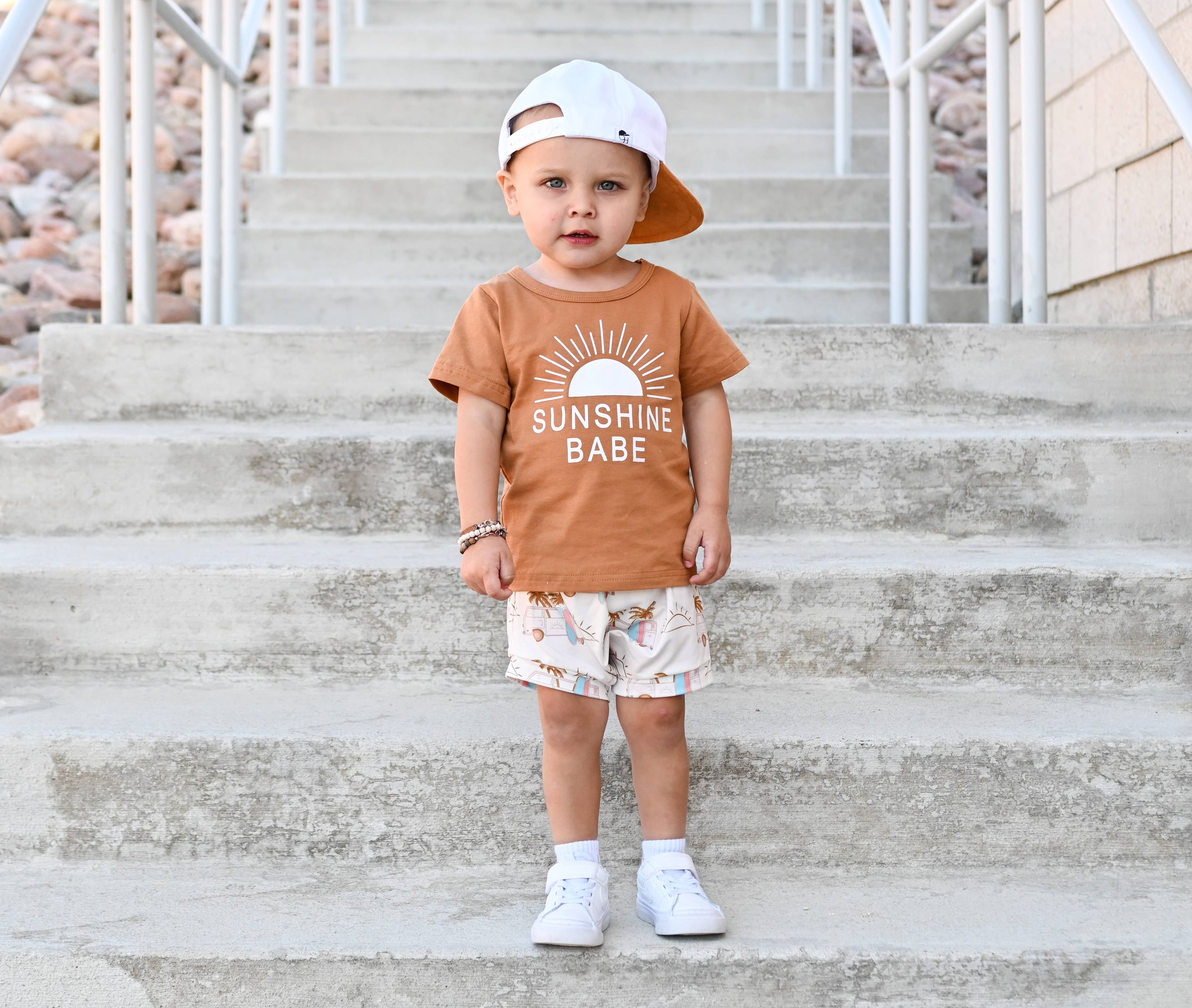 Tiny Trendsetter Inc. - Unisex Baby 2 Piece Sunshine Babe Tee and Bloomer Set