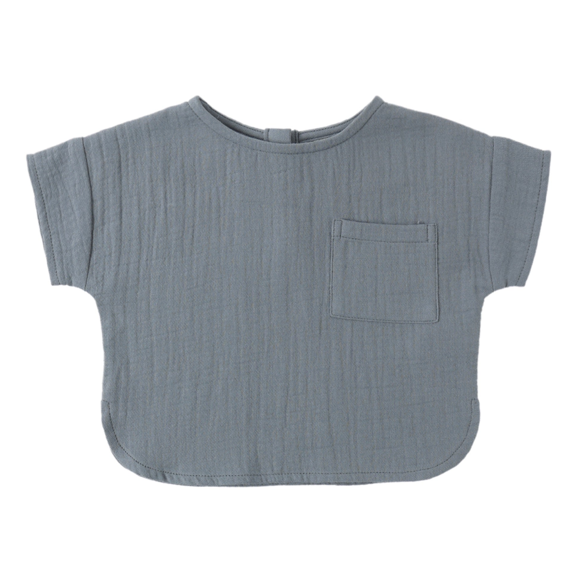 Quincy Mae - Woven Boxy Top || Ocean
