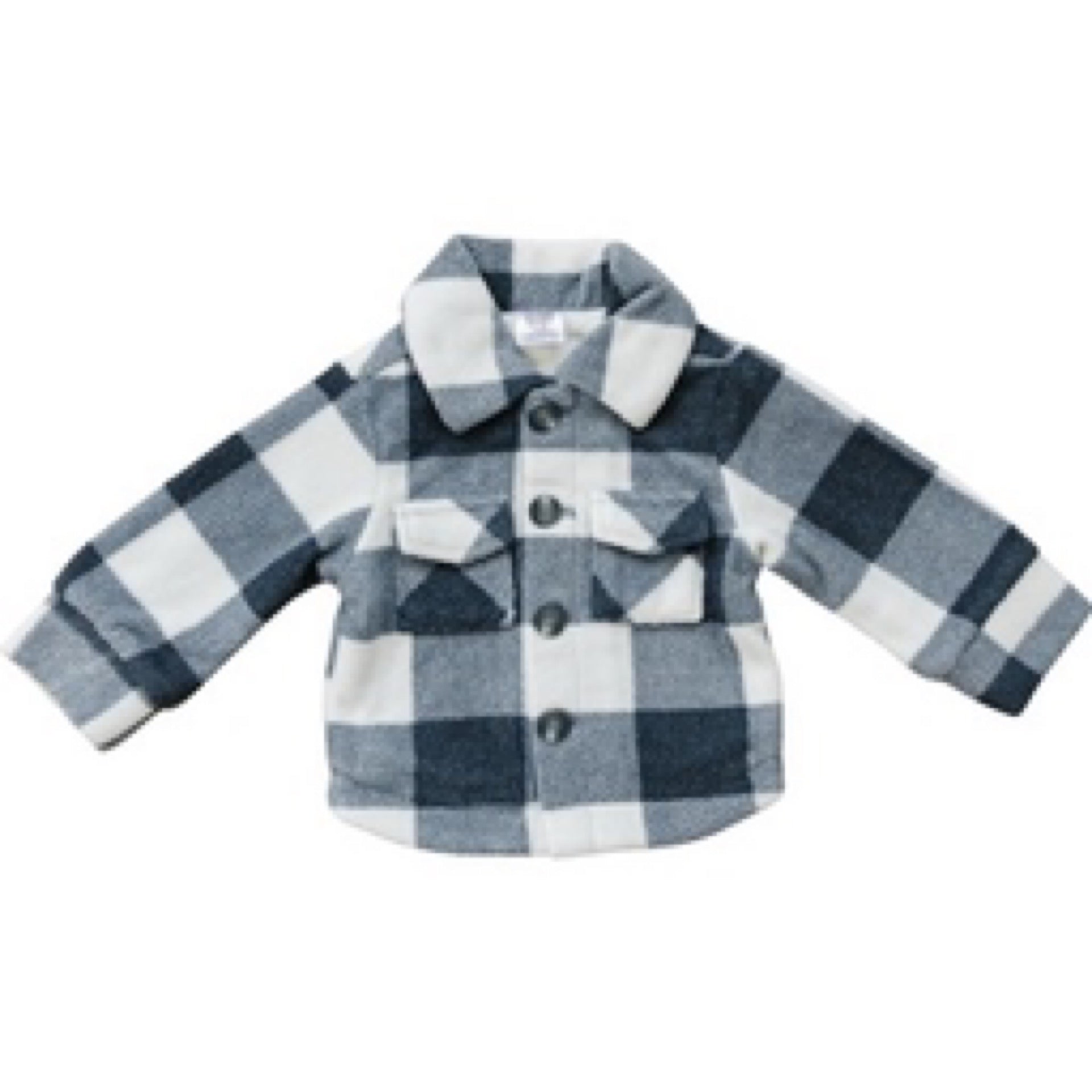 Mebie Baby - Checkered Sherpa Shacket