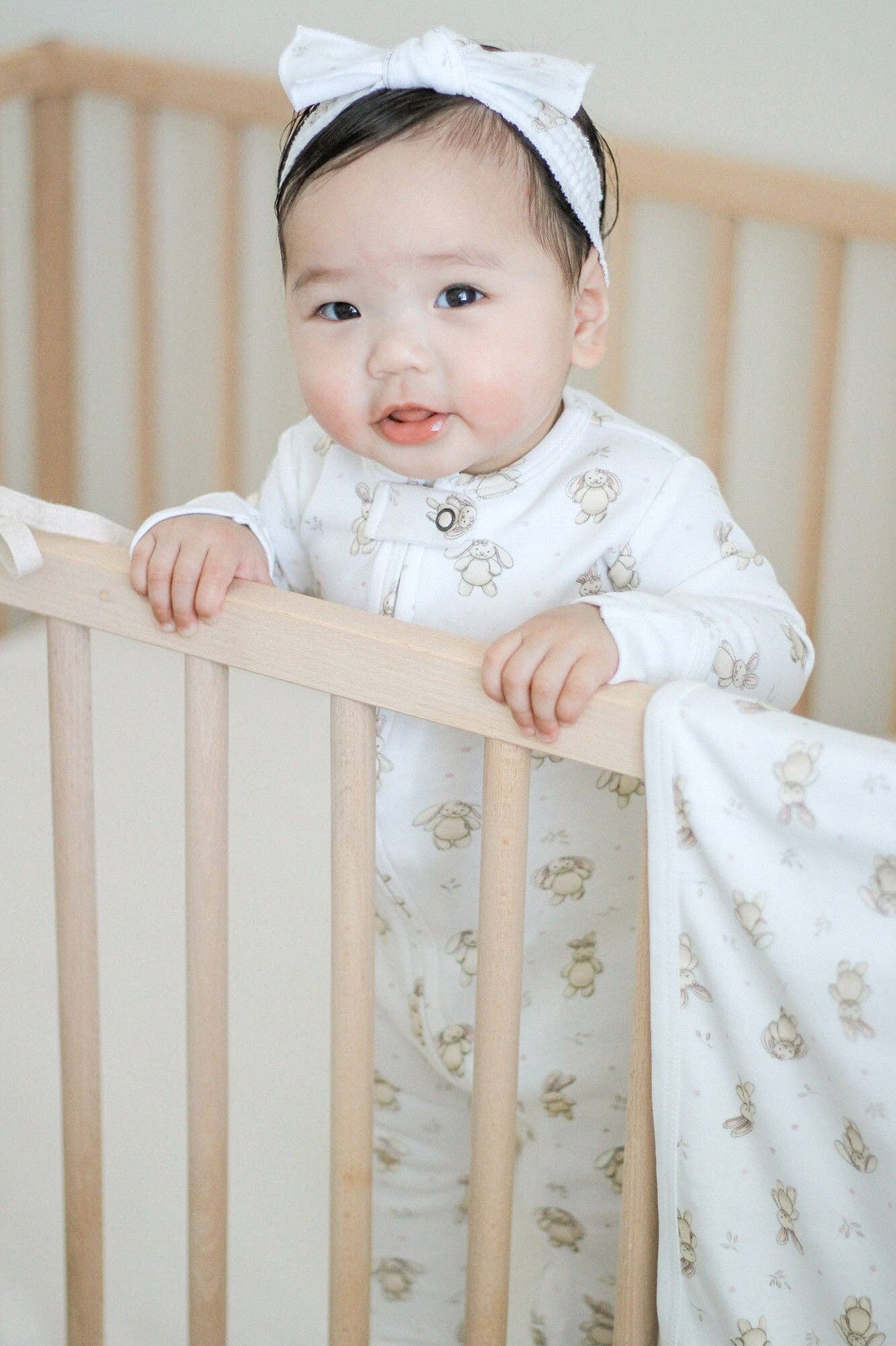 L'ovedbaby - Organic 2 Way Zipper Footie || Bunny Biscuit