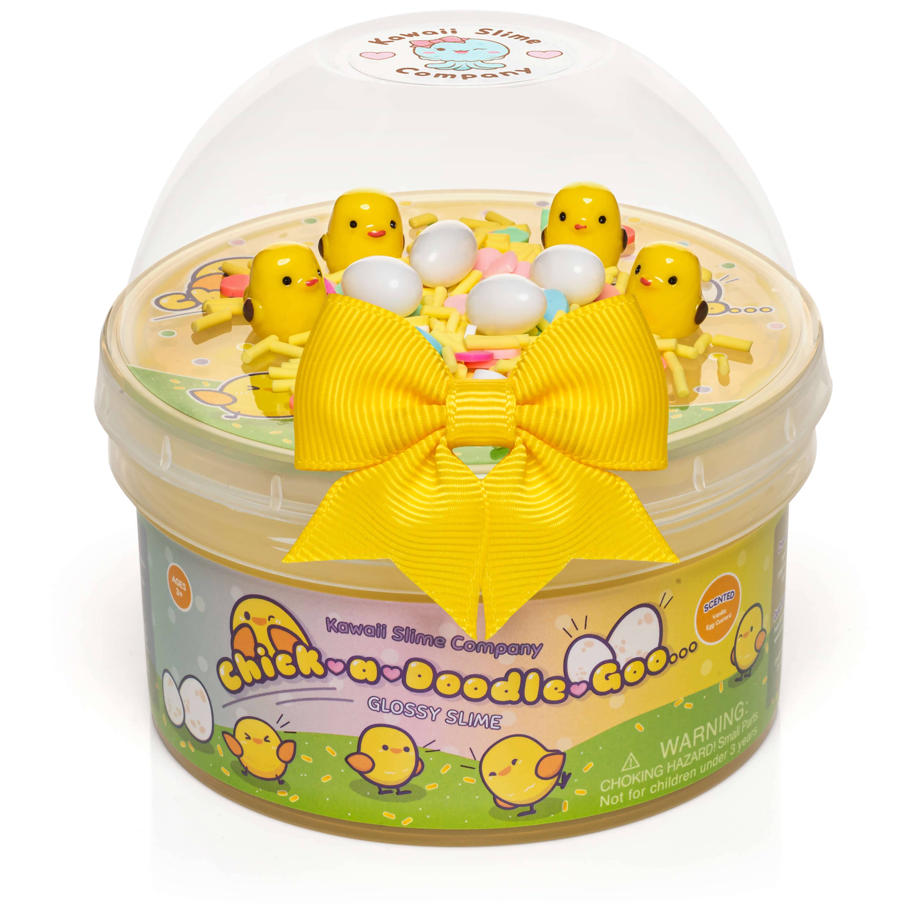 Kawaii Slime Company - Chick-A-Doodle-Goo Glossy Signature Dome™ Slime