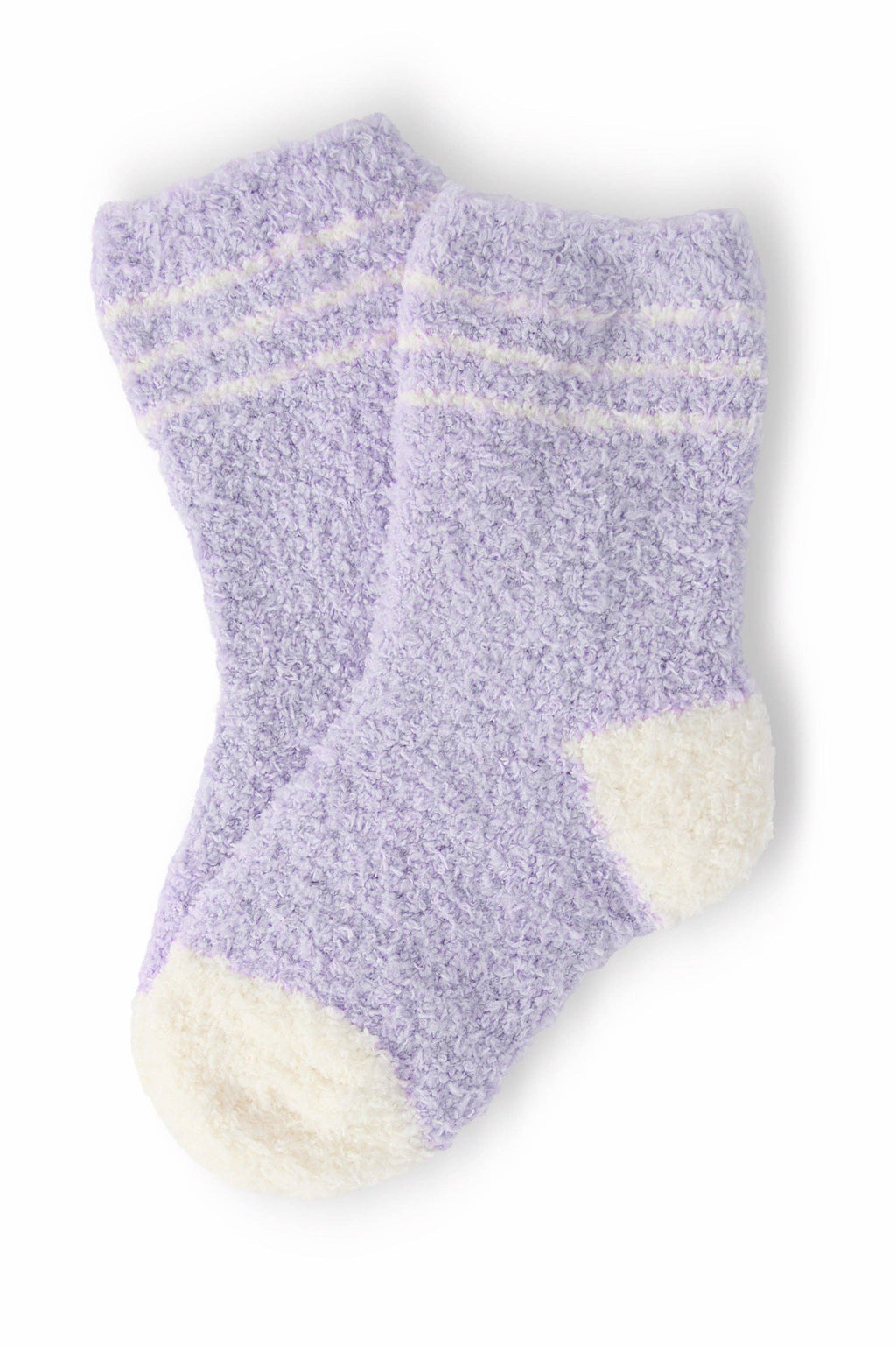 Mila & Rose - Lavender/Coconut Sporty Cozy Socks: 3-6 Years