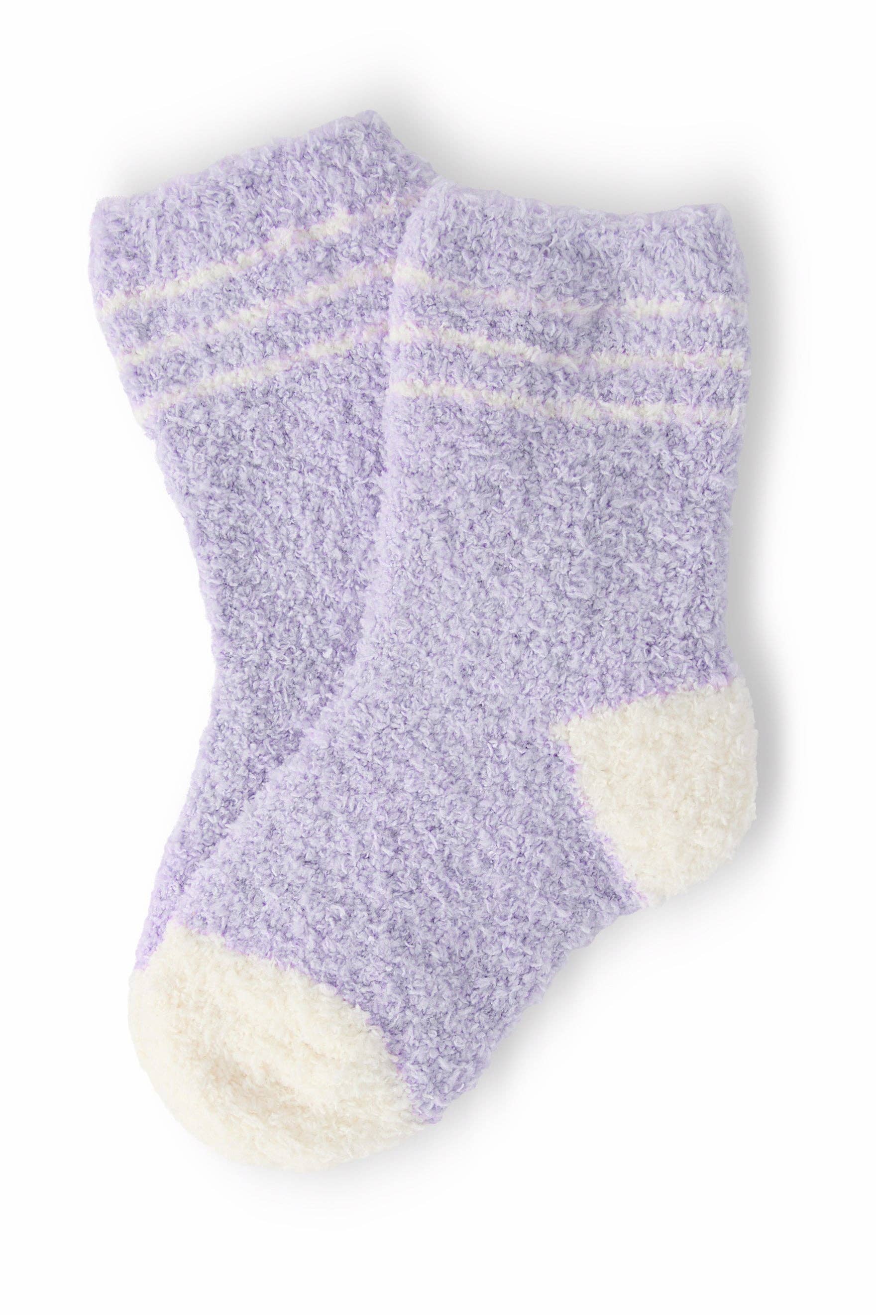 Mila & Rose - Lavender/Coconut Sporty Cozy Socks: 3-6 Years