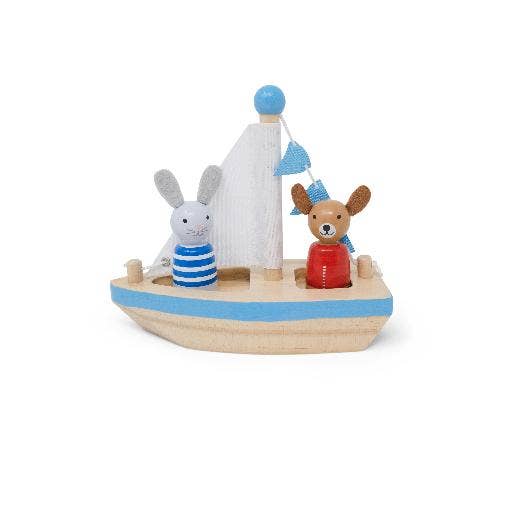 Jack Rabbit Creations - Boats & Buddies Bath Toy || Dog & Bunny
