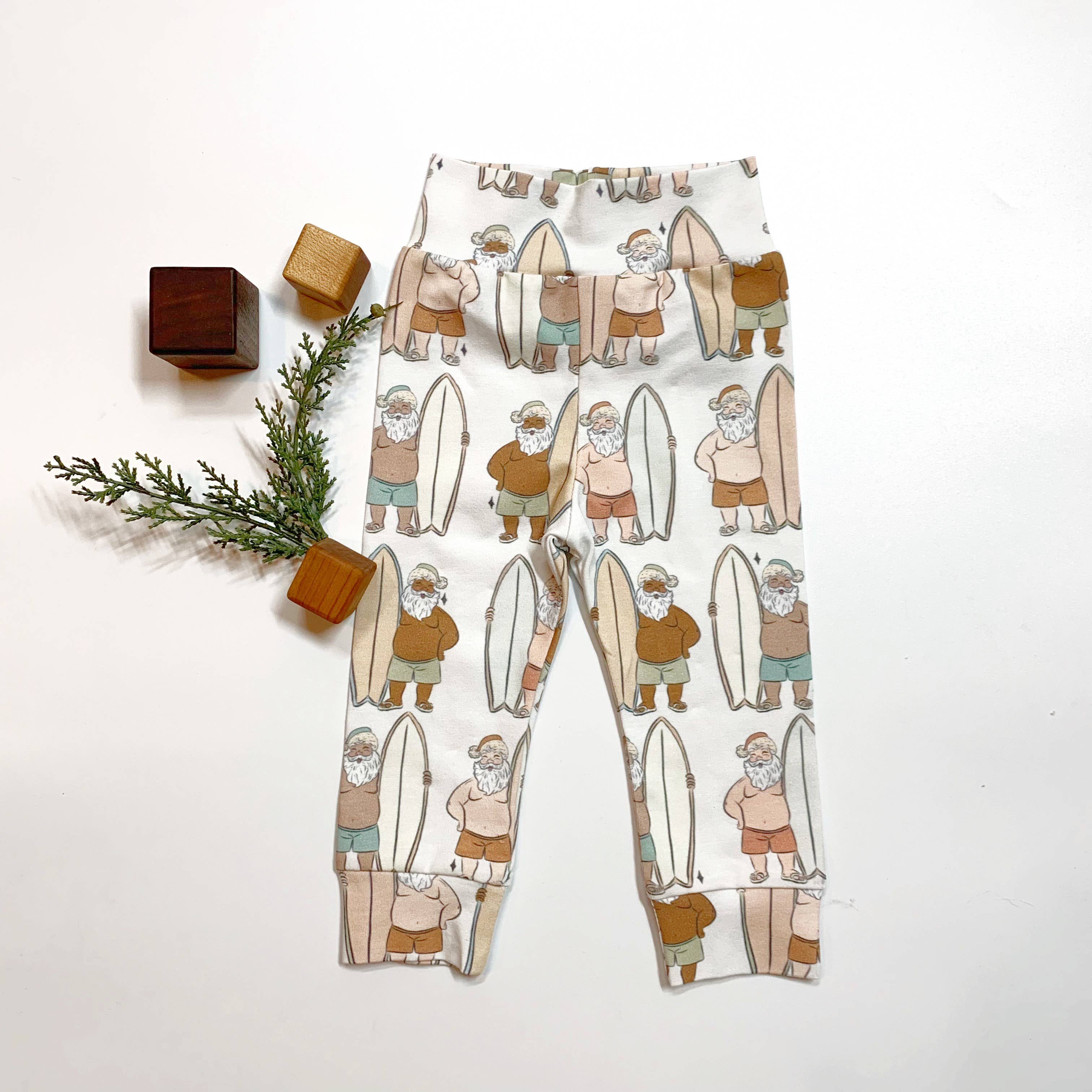 Bohemian Babies - Organic Joggers | Surfing Santa | Made in the US