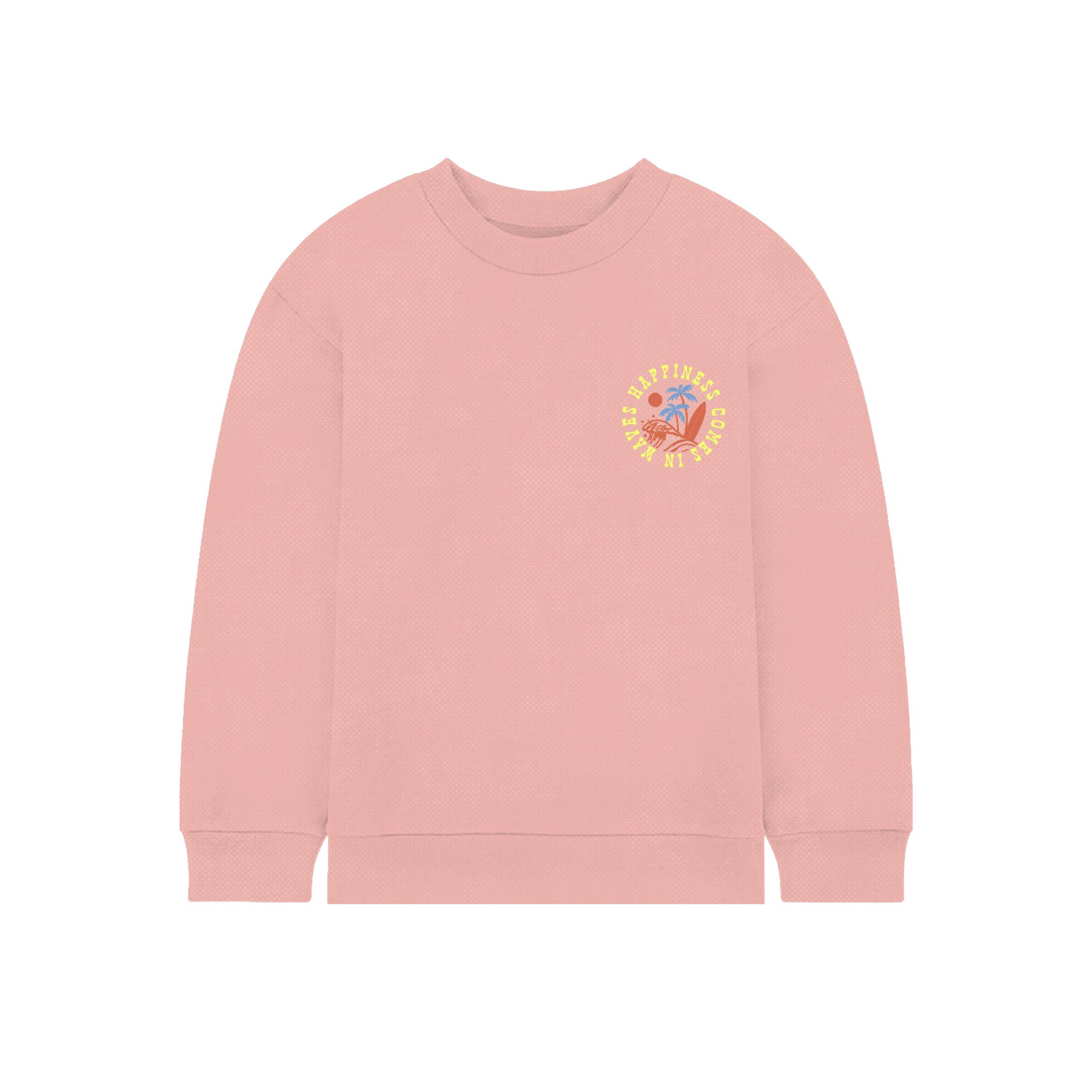 Port 213 - Kids Sun & Waves Crewneck Sweatshirt || Rose