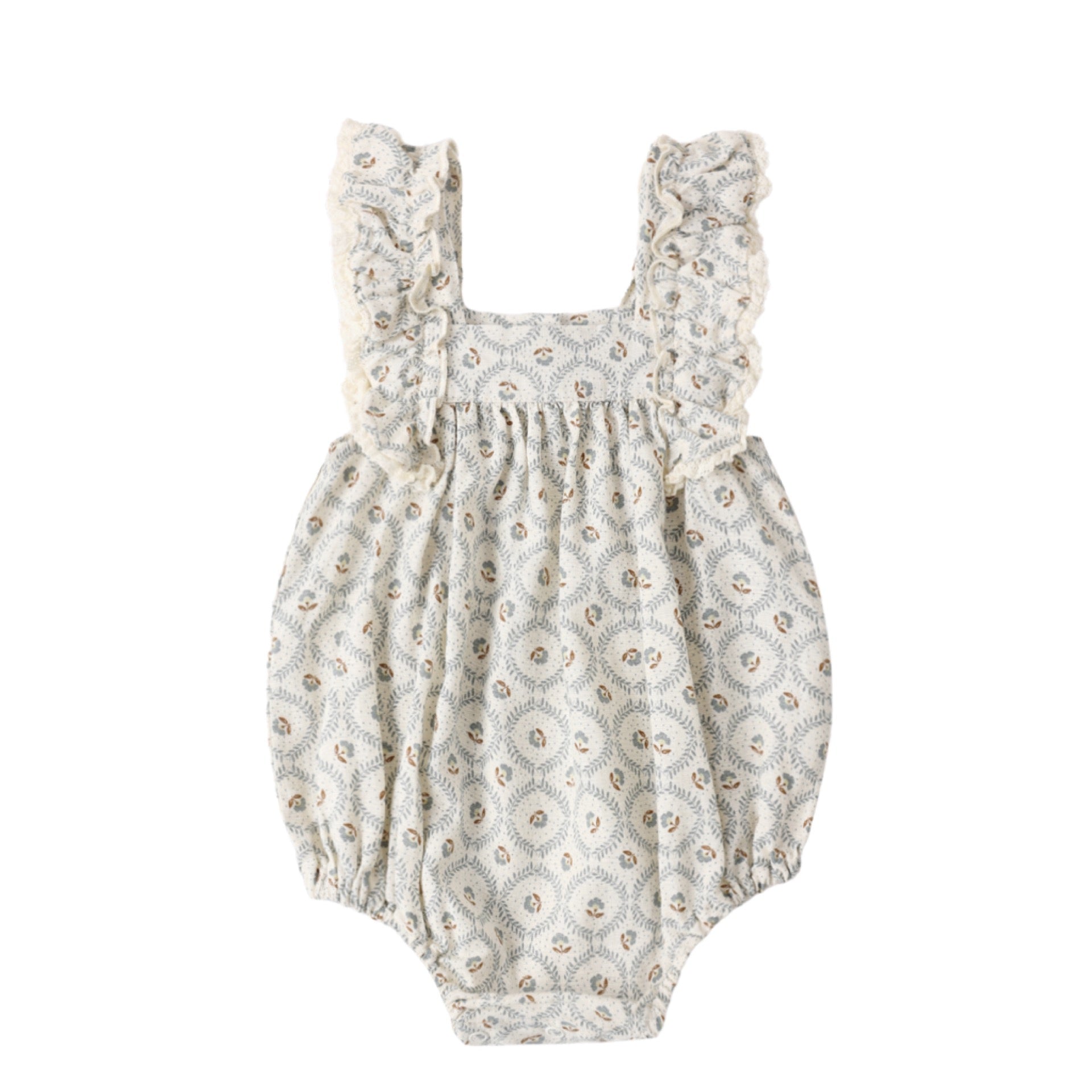 Rylee + Cru - Maya Romper || Green Fleur