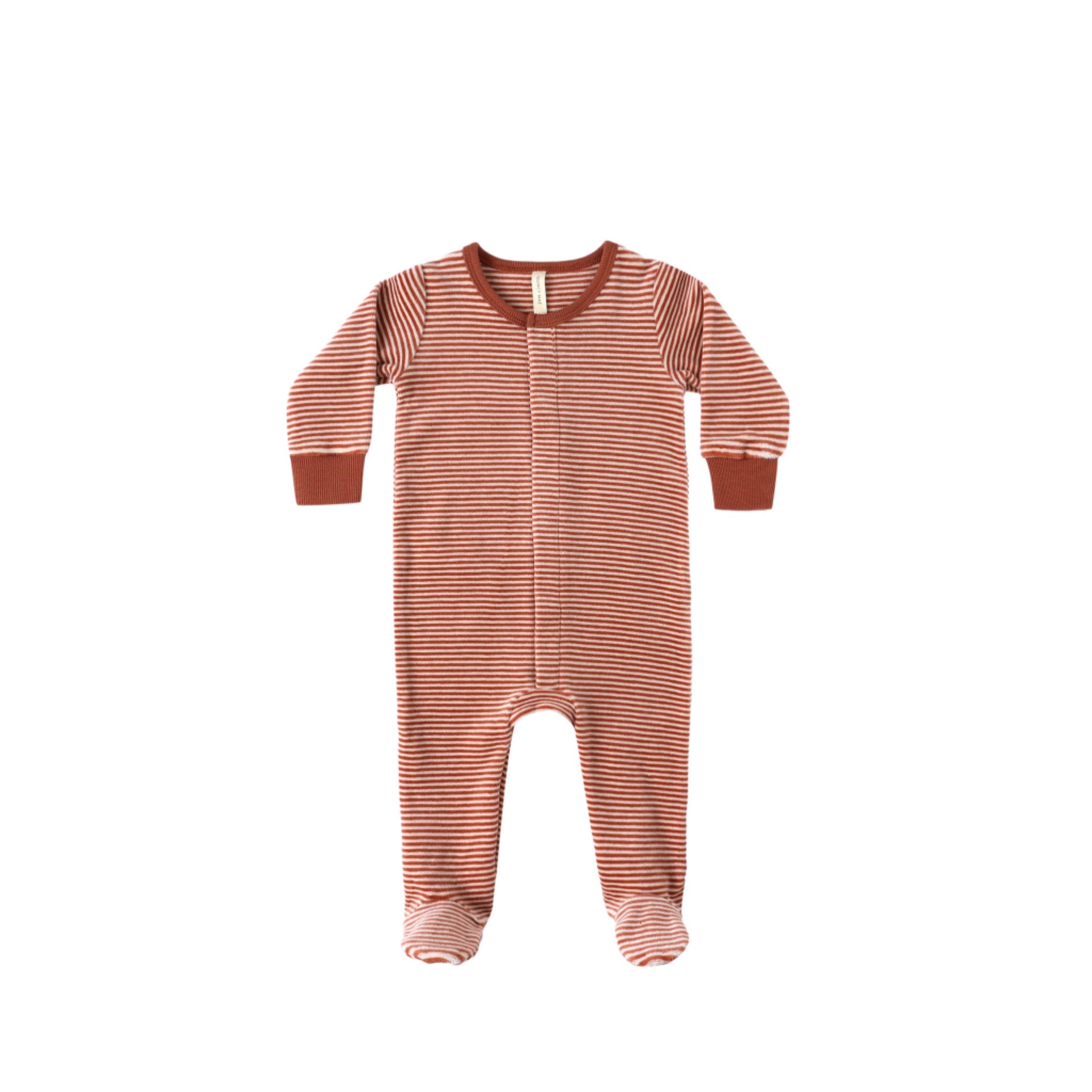 Quincy Mae - Hidden Snap Footie || Candy Stripe