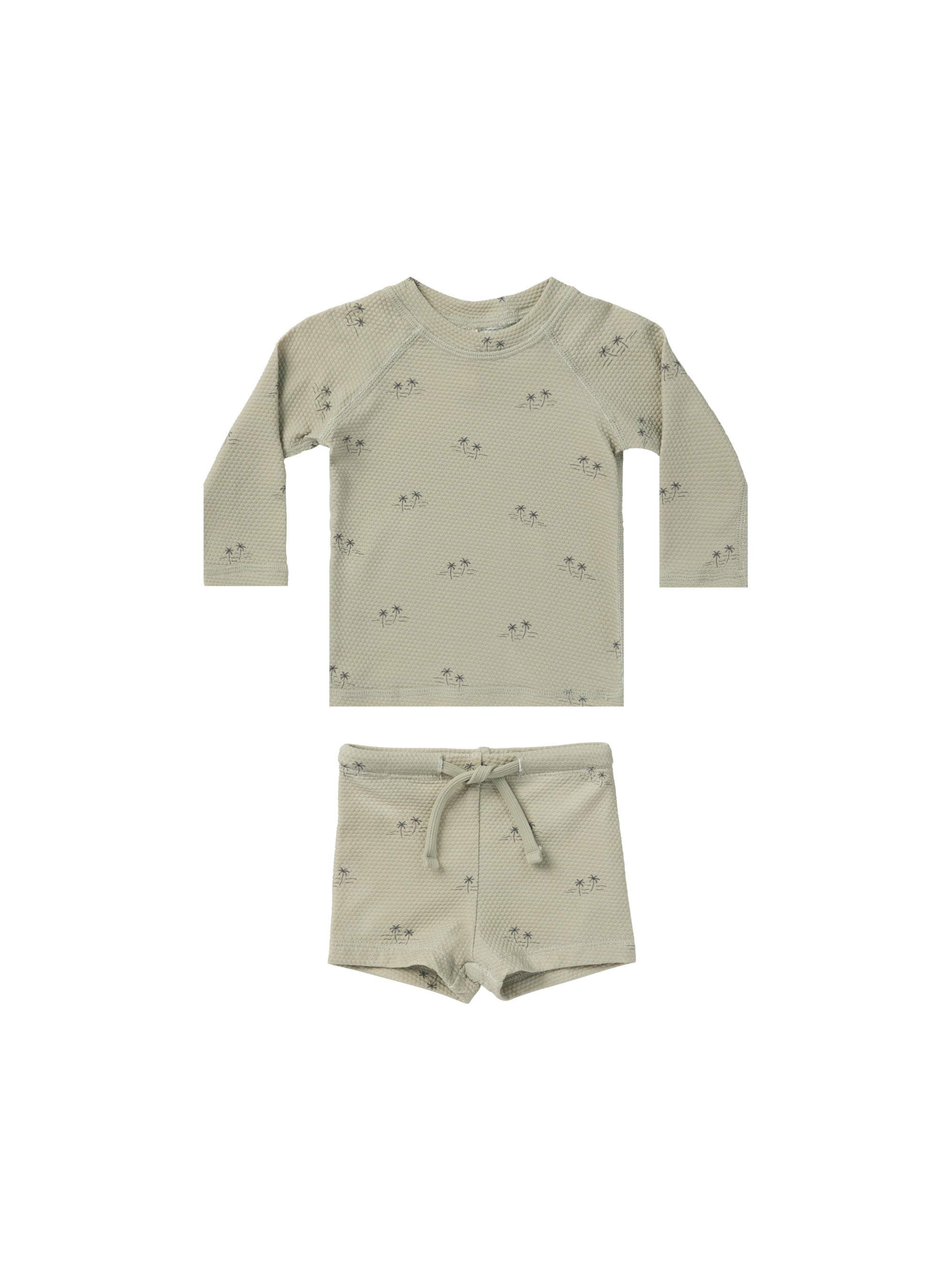 Quincy Mae - Finn Rashguard + Short Set II Palm Trees