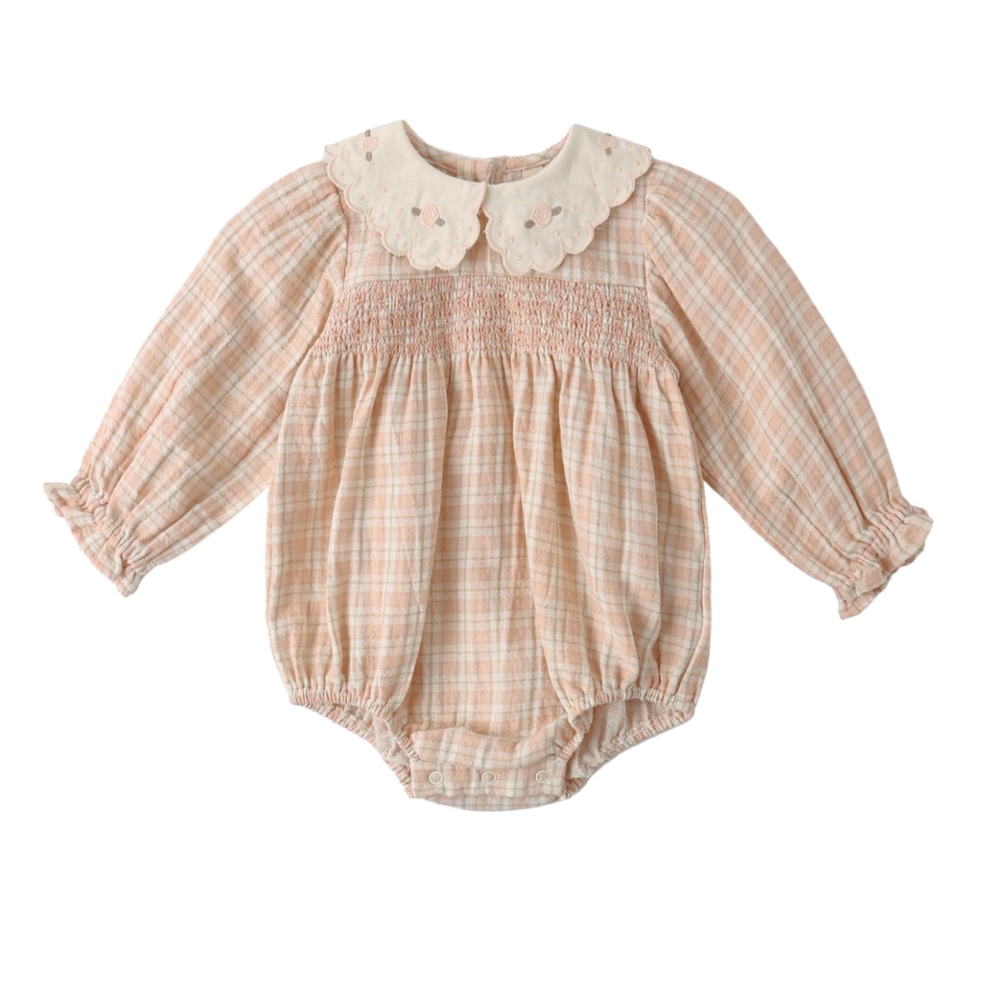 Quincy Mae - Callie Romper || Pink Plaid