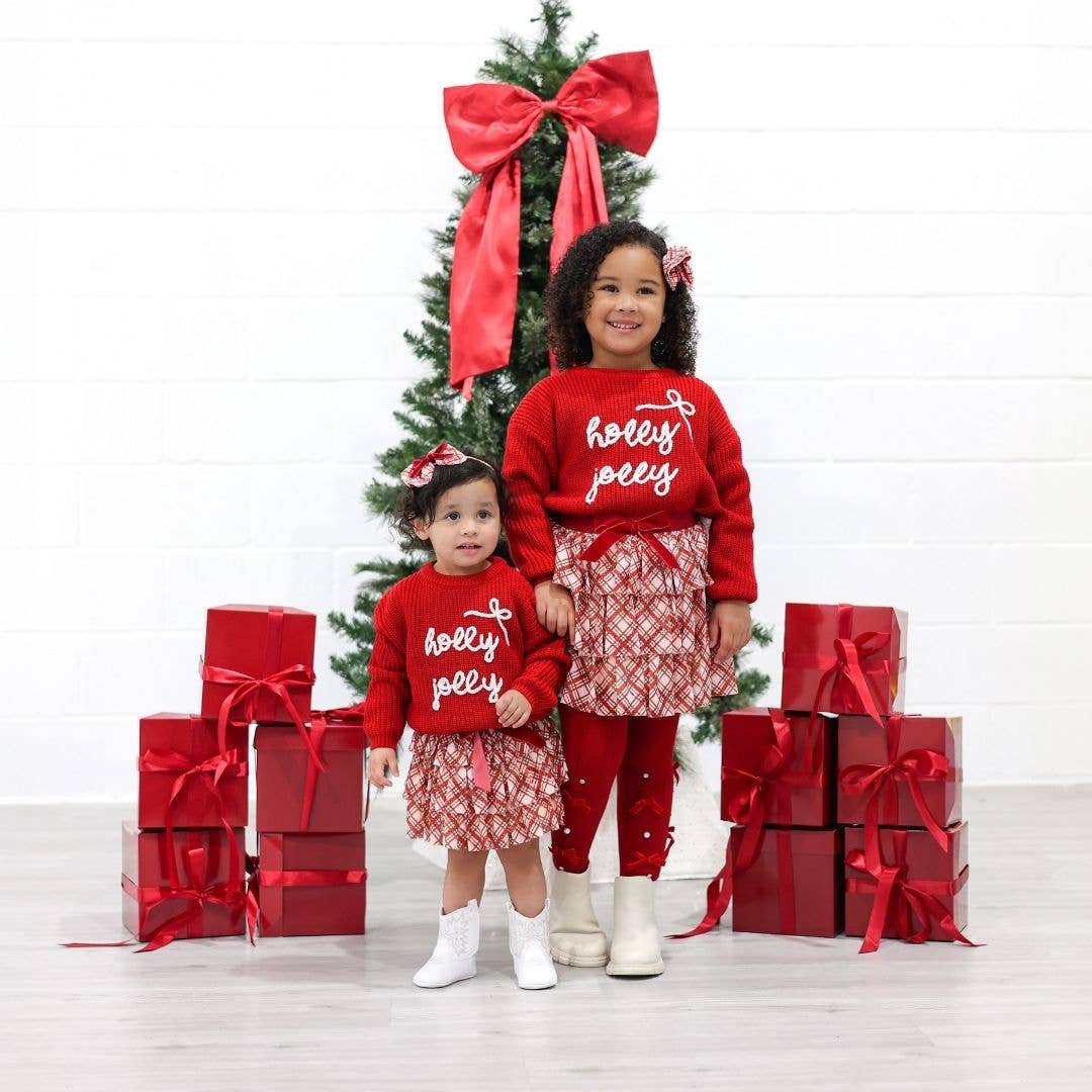 Sweet Wink - Holly Jolly Bow Christmas Knit Sweater