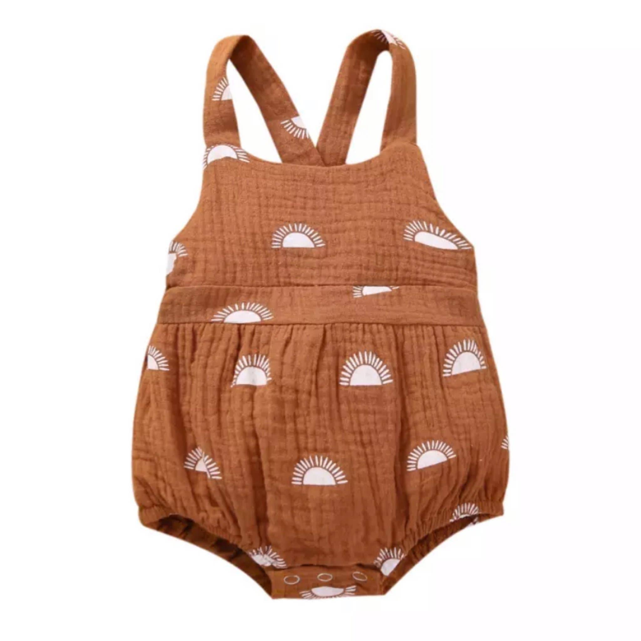 Tiny Trendsetter Inc. - Terracotta Sunset Bubble Romper