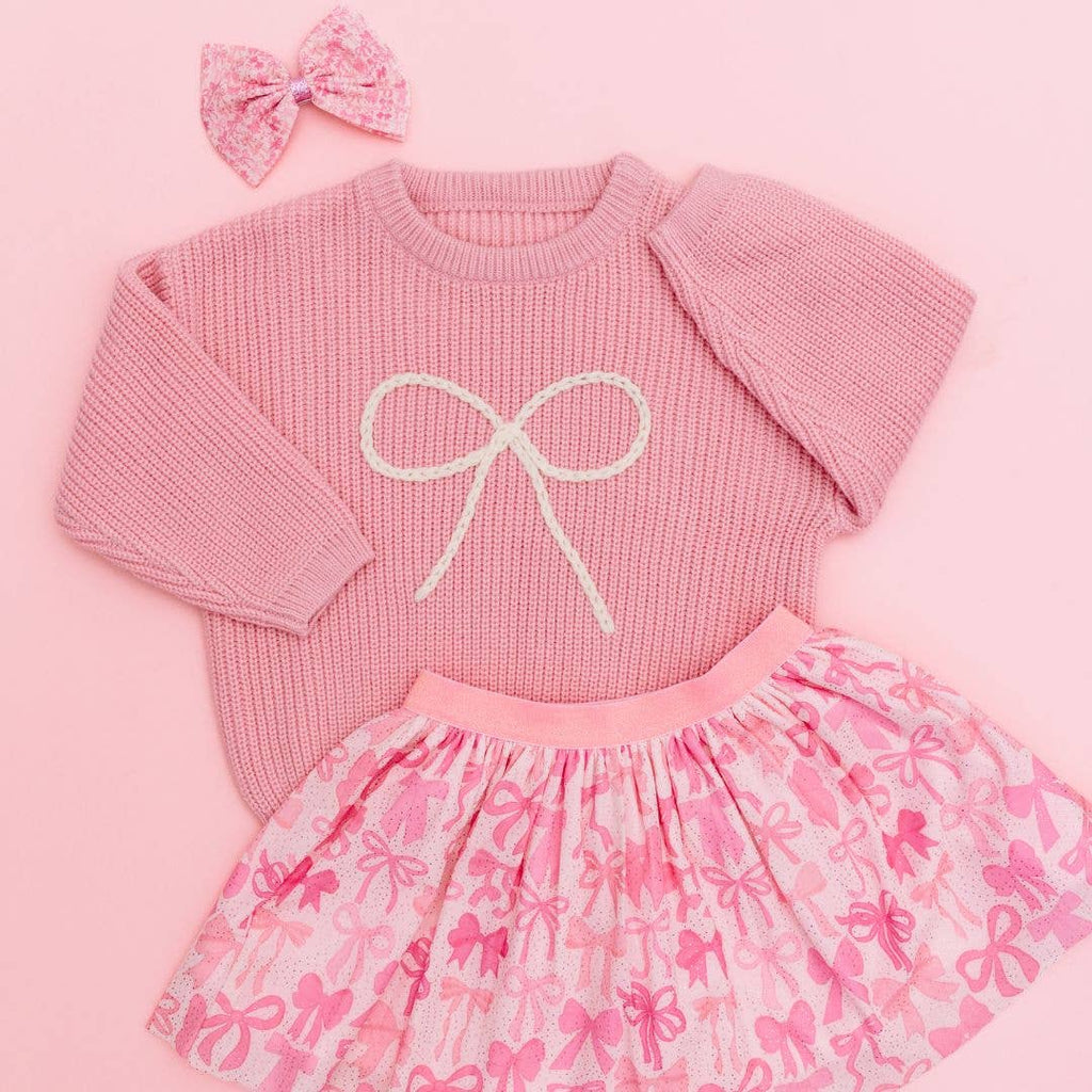 Sweet Wink || Bow Yarn Knit Sweater