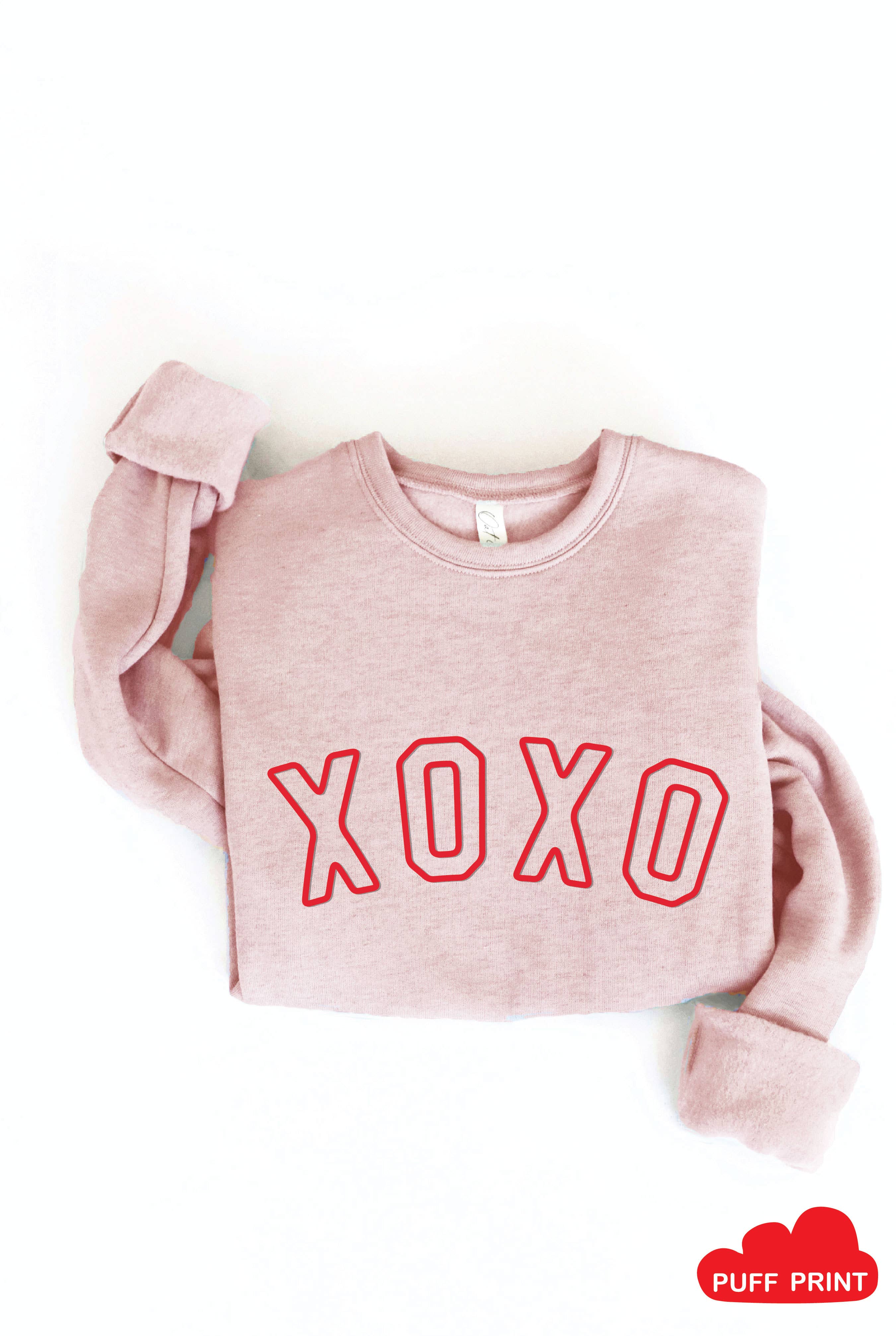 OAT COLLECTIVE - XOXO PUFF PRINT Graphic Sweatshirt