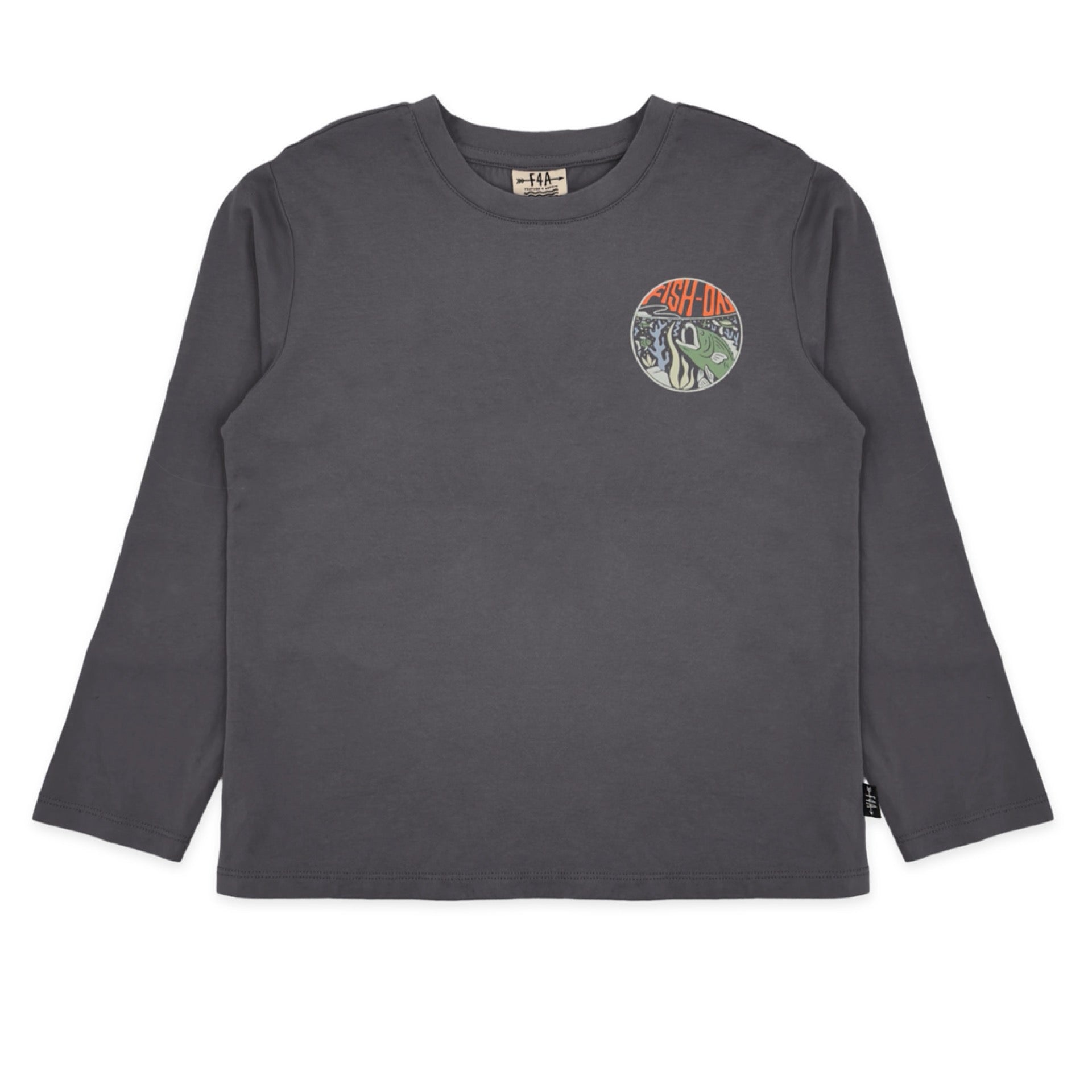 Feather 4 Arrow - Fish On LS Tee || Ash Grey
