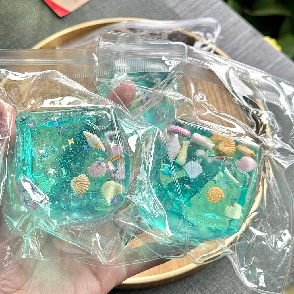 Sparkling Extras - Seashell nice Cube Squishy Stress Relief Toy Fidget Toy