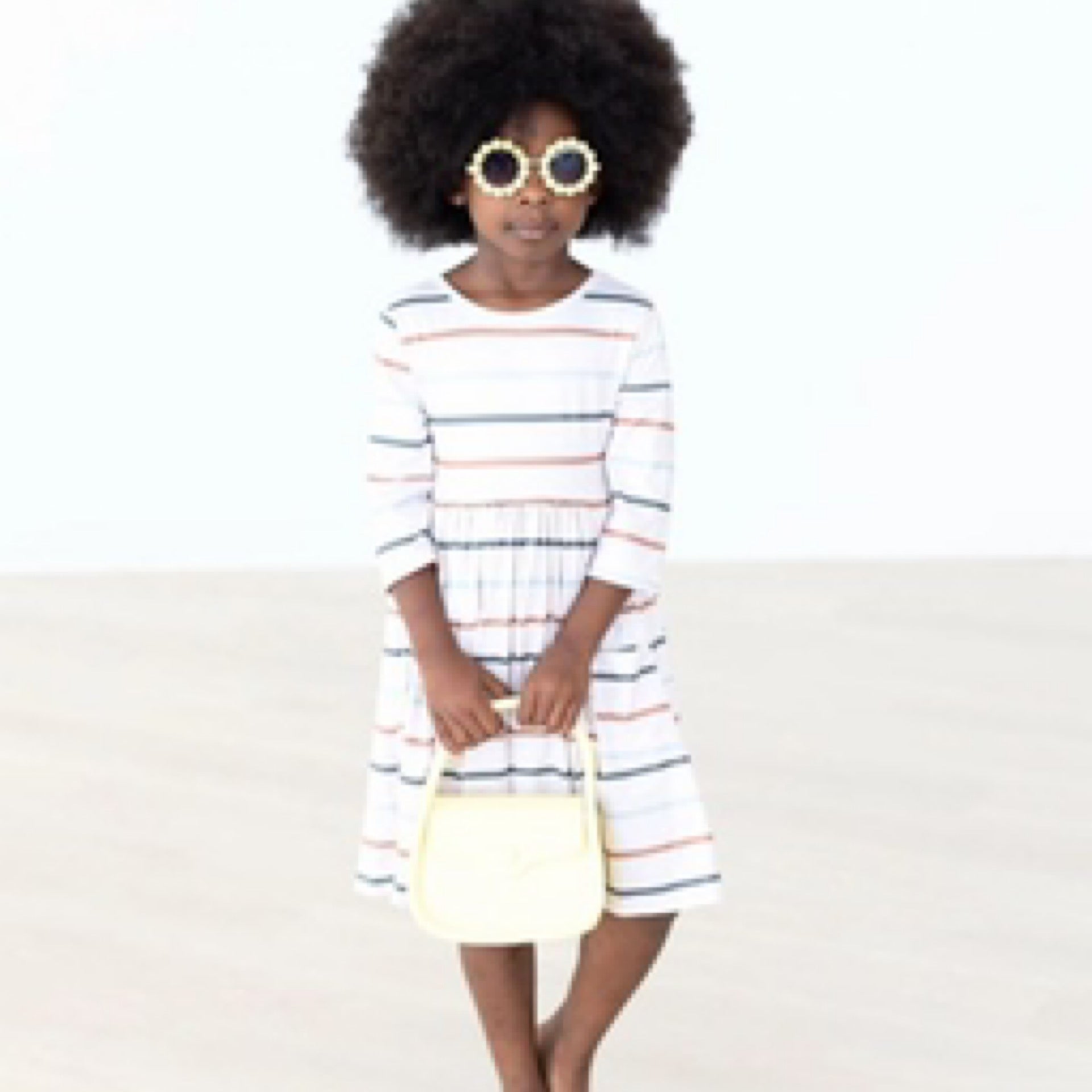 Mila & Rose - 3/4 Sleeve Pocket Twirl Dress - Fall Stripes