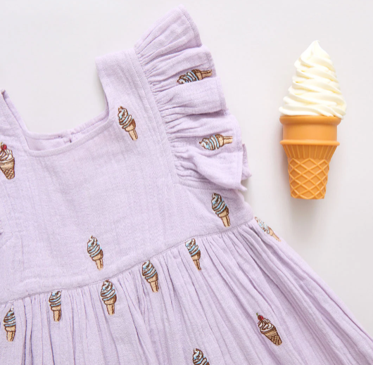 Pink Chicken - Girls Elsie Dress || Lavender Soft Serve