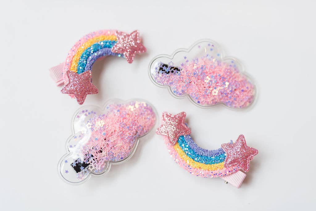 Cheeky Plum - Shaker Hair Clip Set || Rainbow