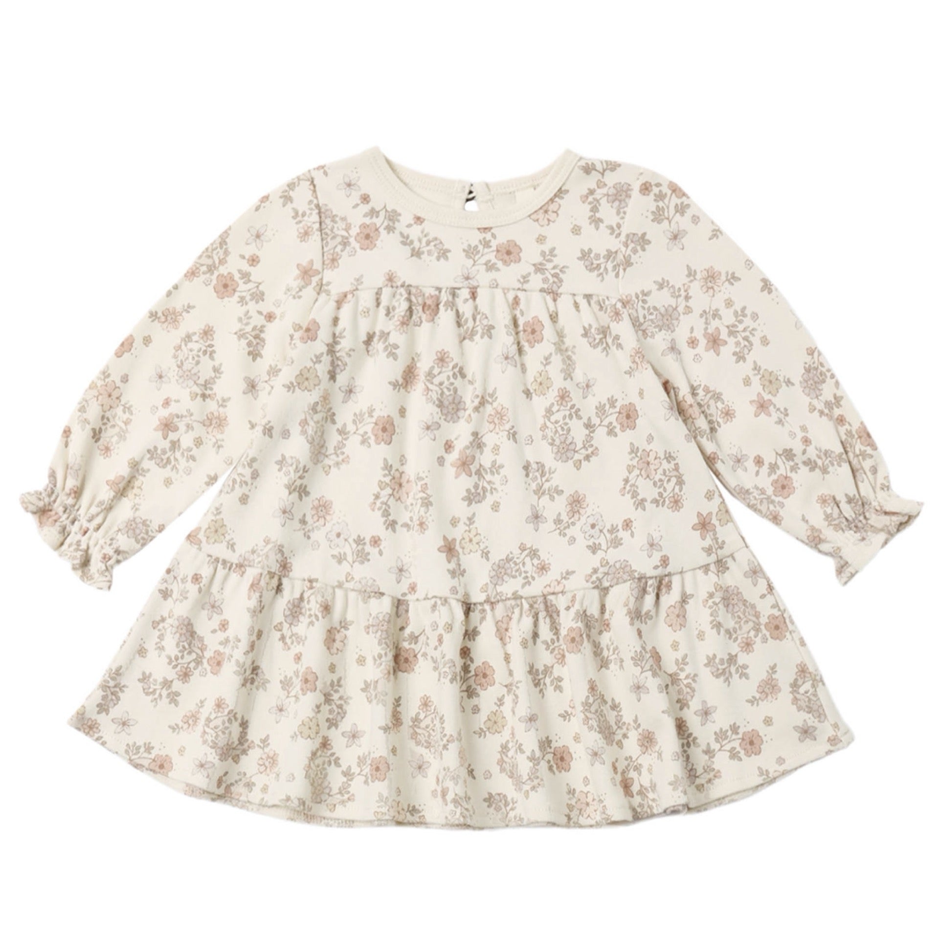 Quincy Mae - Tiered Jersey Dress || Floral Vine