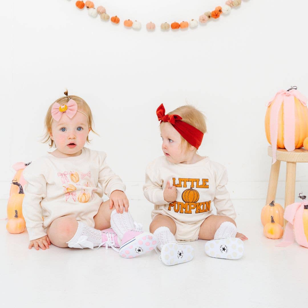 Sweet Wink - Little Pumpkin Patch Long Sleeve Romper