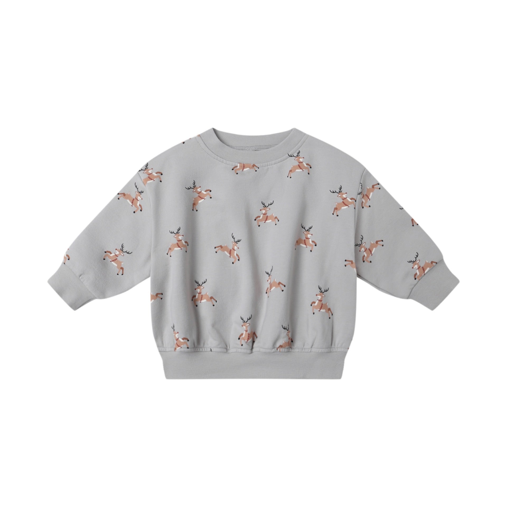 Quincy Mae - Relaxed Fleece Sweat Set || Reindeer