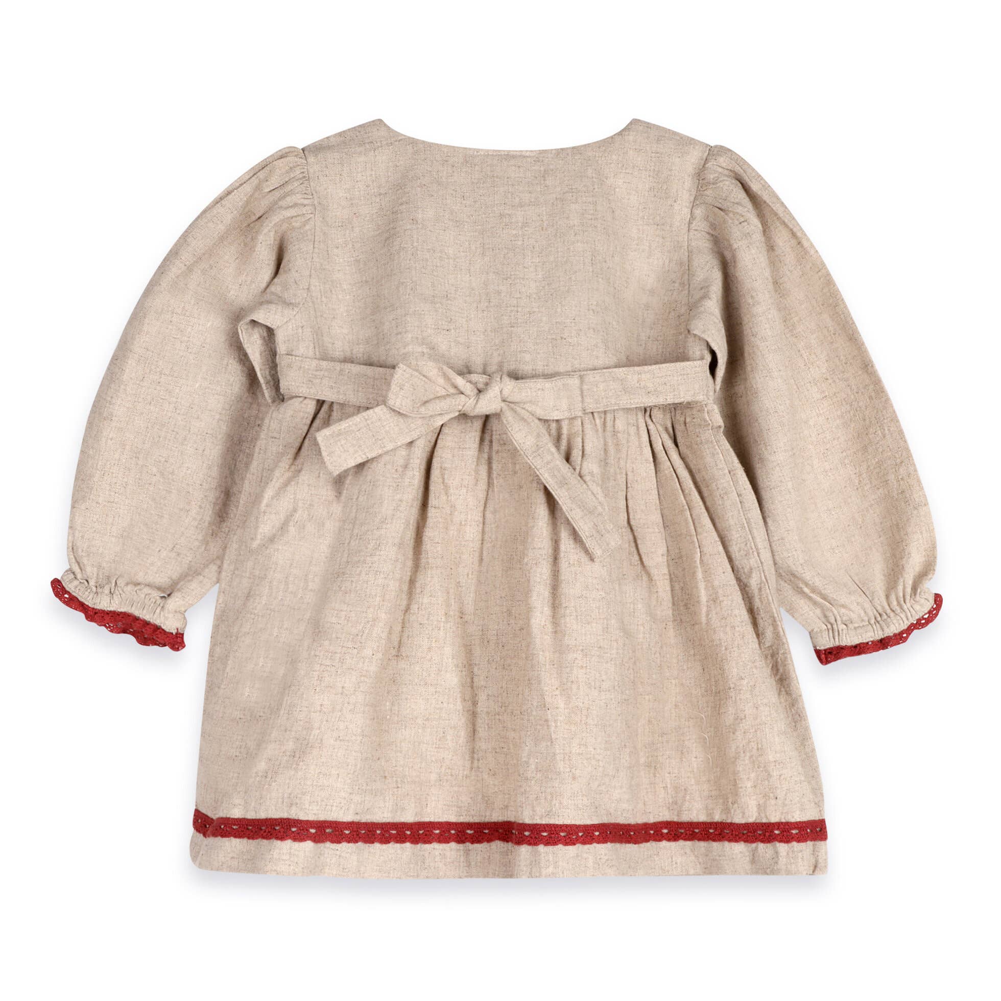 Viverano Organics - Ravello Embroidered Baby Dress & Bloomer || Natural