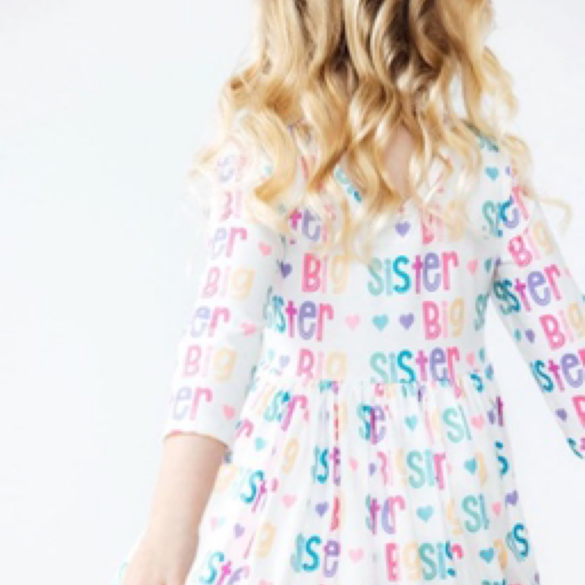 Mila & Rose - 3/4 Pocket Twirl Dress || Big Sister