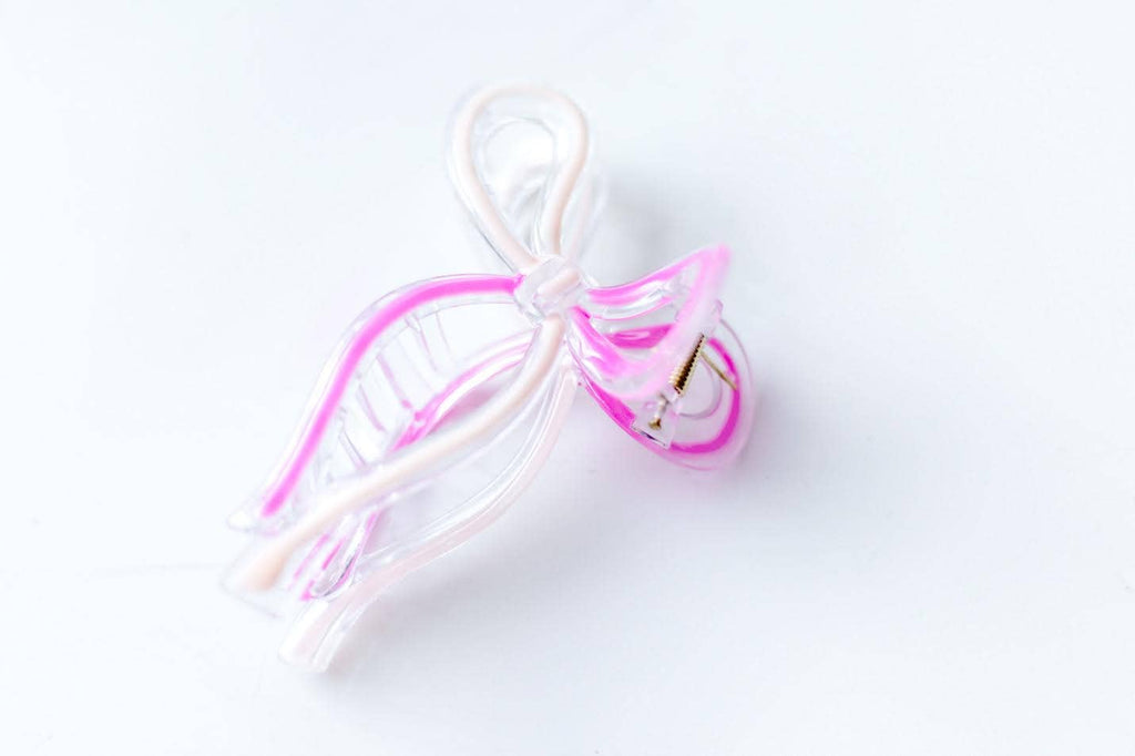 Cheeky Plum - Coquette Bow Claw Clip: Dark Pink