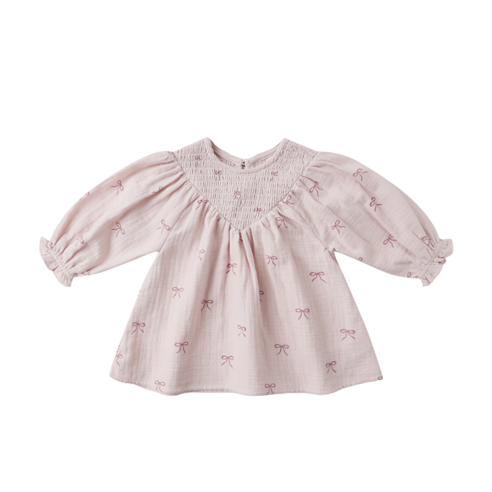 Quincy Mae - V Smocked Dress || Bows