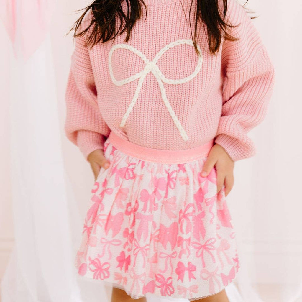 Sweet Wink || Bow Yarn Knit Sweater