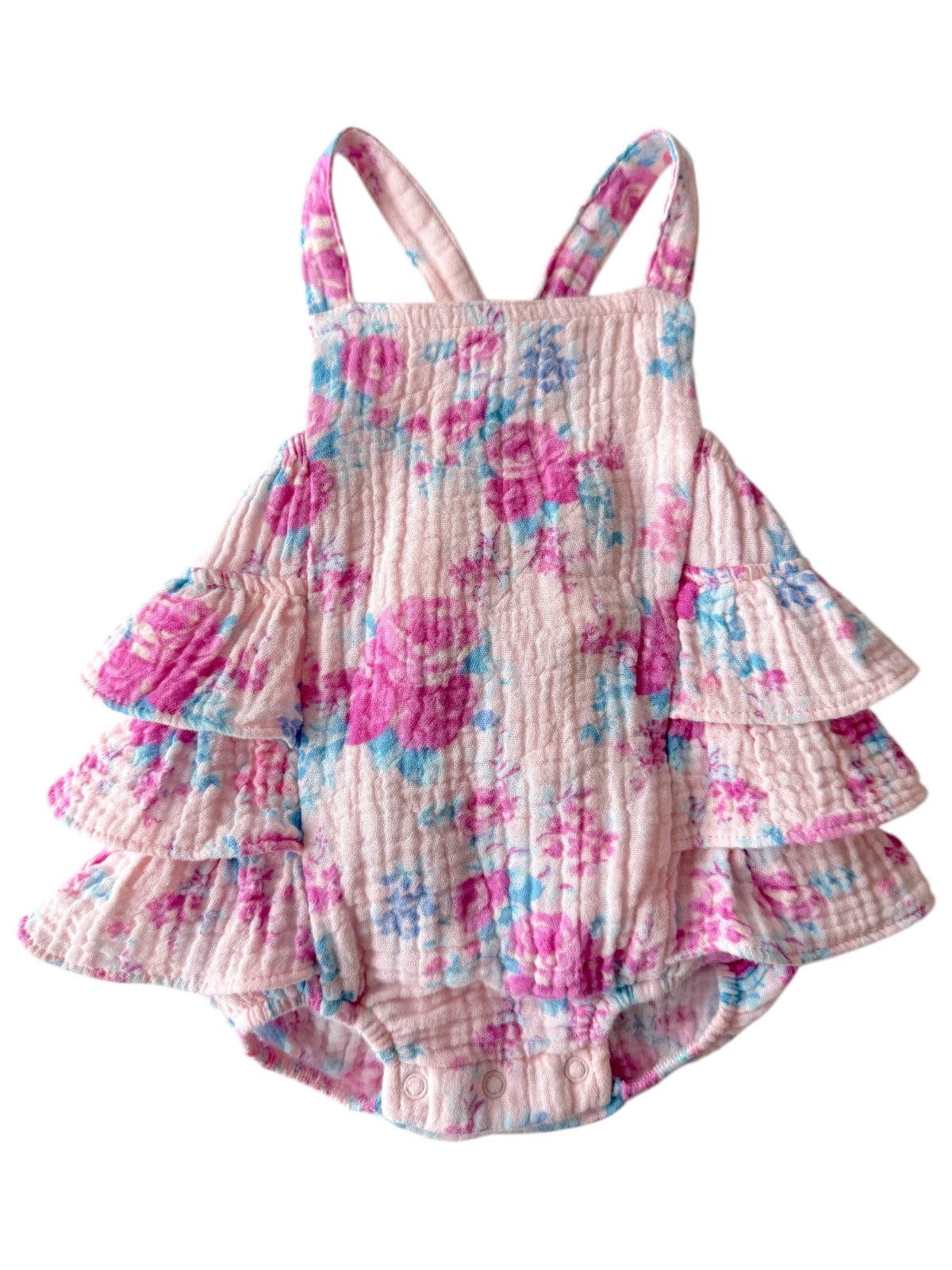 SpearmintLOVE - Muslin Ruffle Sunsuit || Garden Secrets