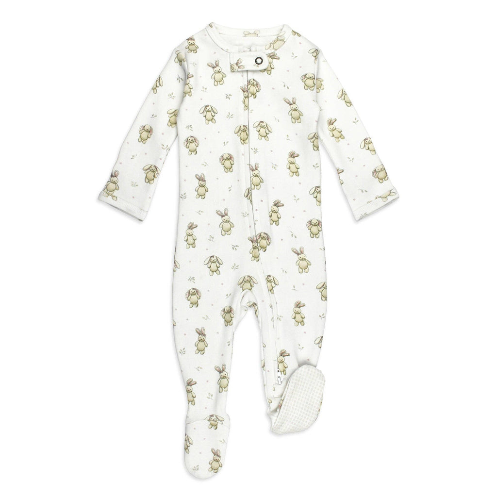 L'ovedbaby - Organic 2 Way Zipper Footie || Bunny Biscuit