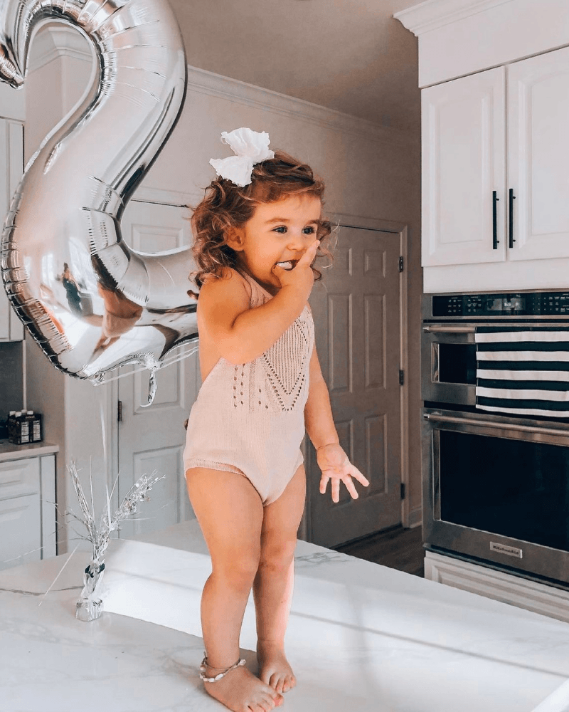 Bailey's Blossoms - Drake Crochet Halter Romper || Vanilla Cream