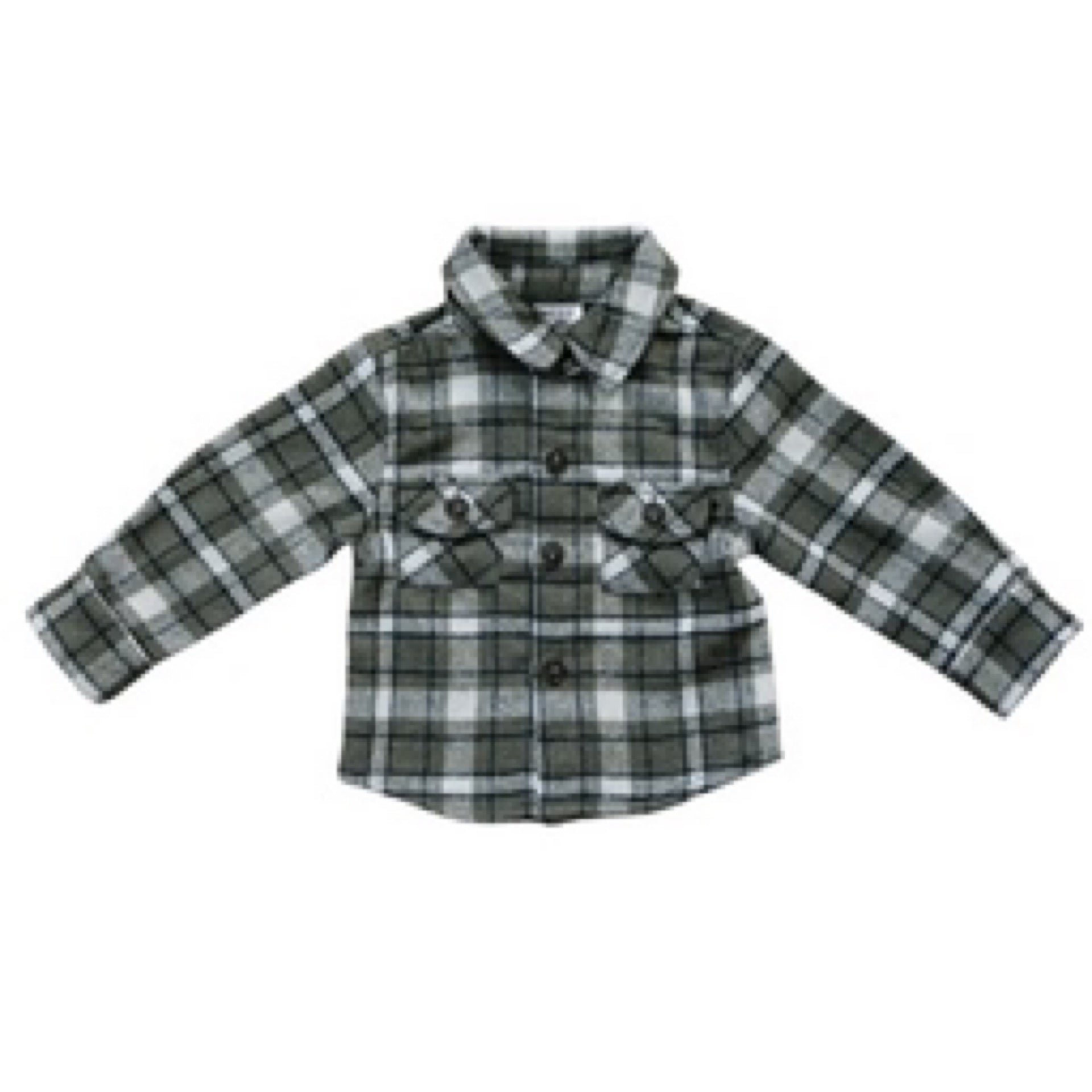 Mebie Baby - Flannel Shacket || Charcoal