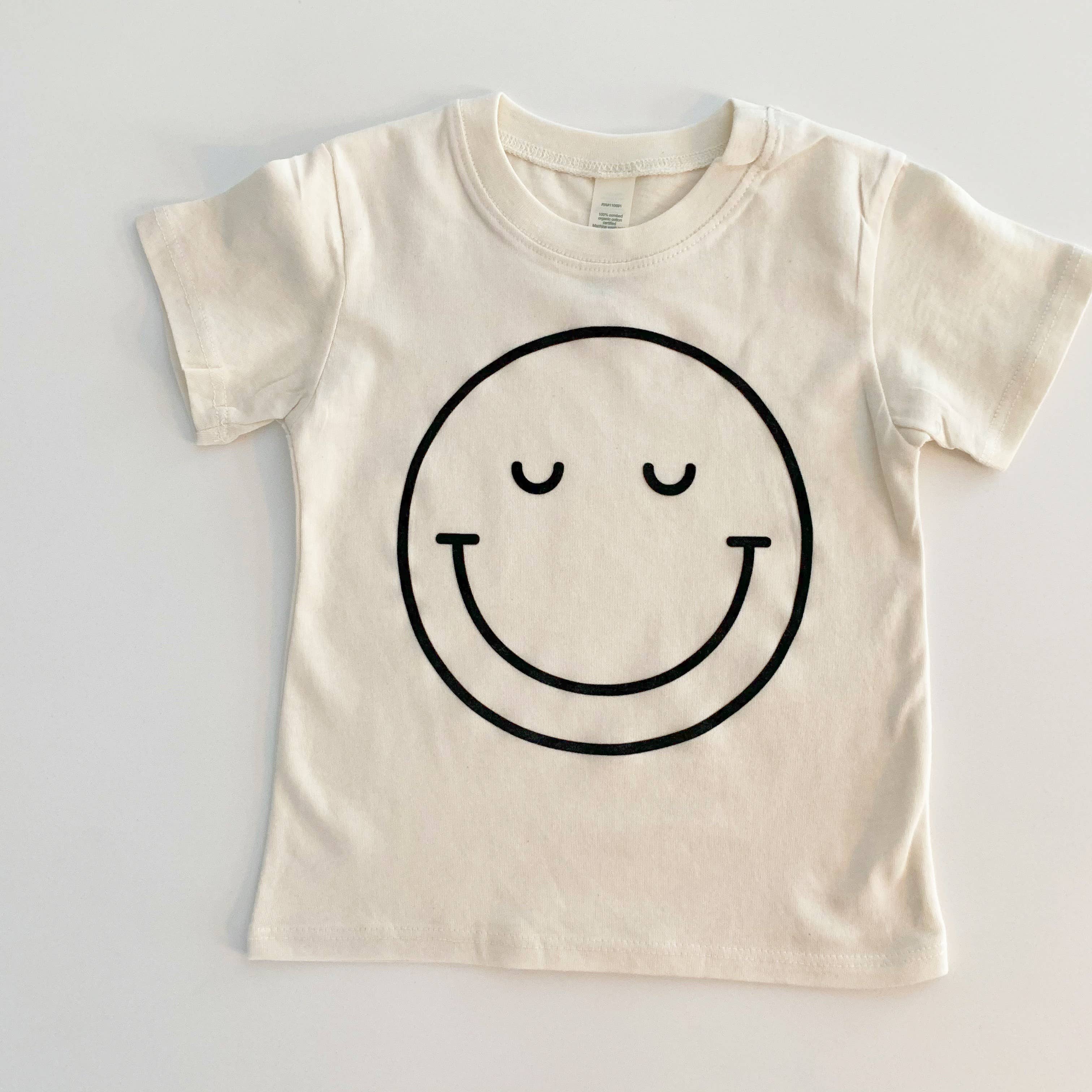 Bohemian Babies - Organic Short Sleeve Tee: Smiley
