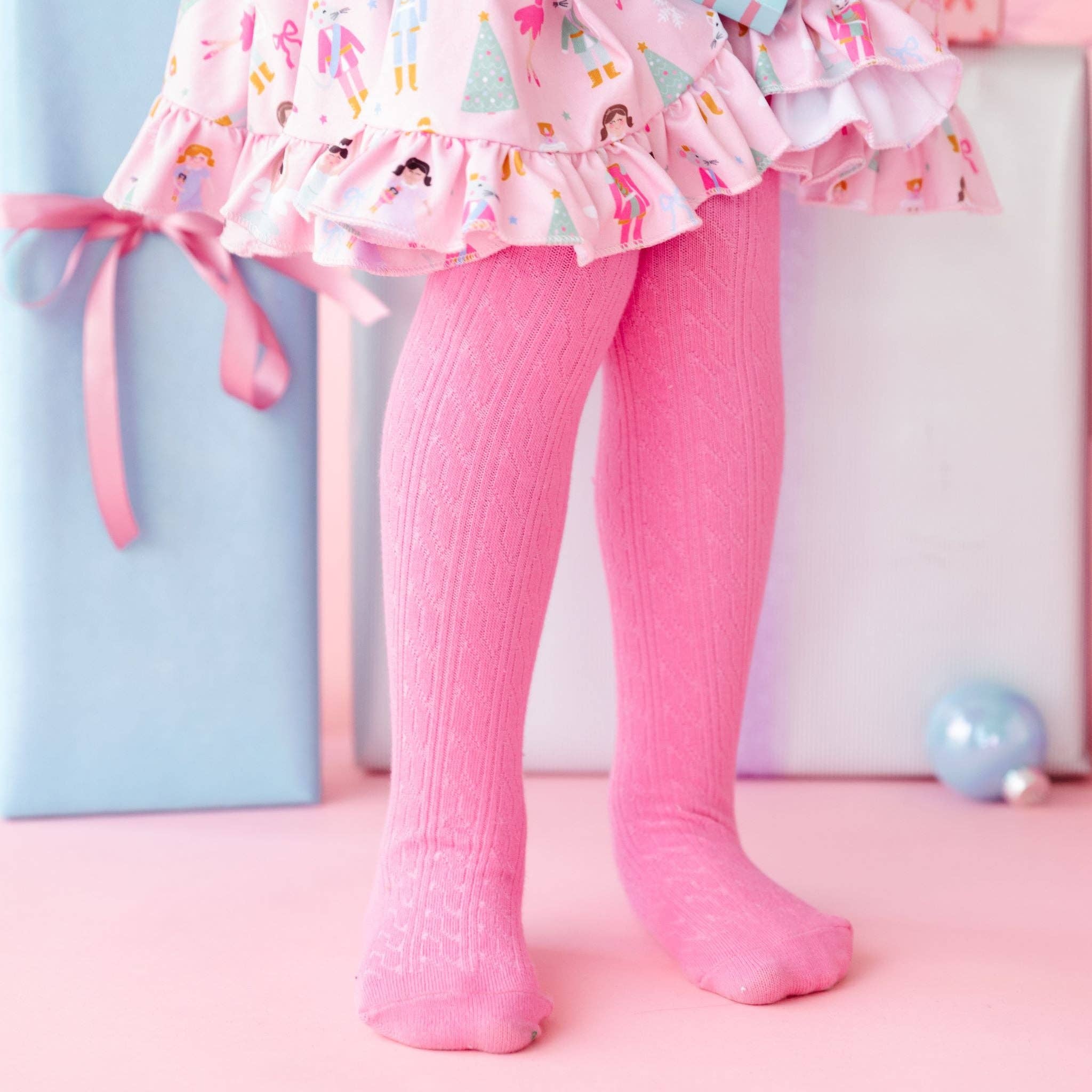 Little Stocking Co. - Taffy Cable Knit Tights