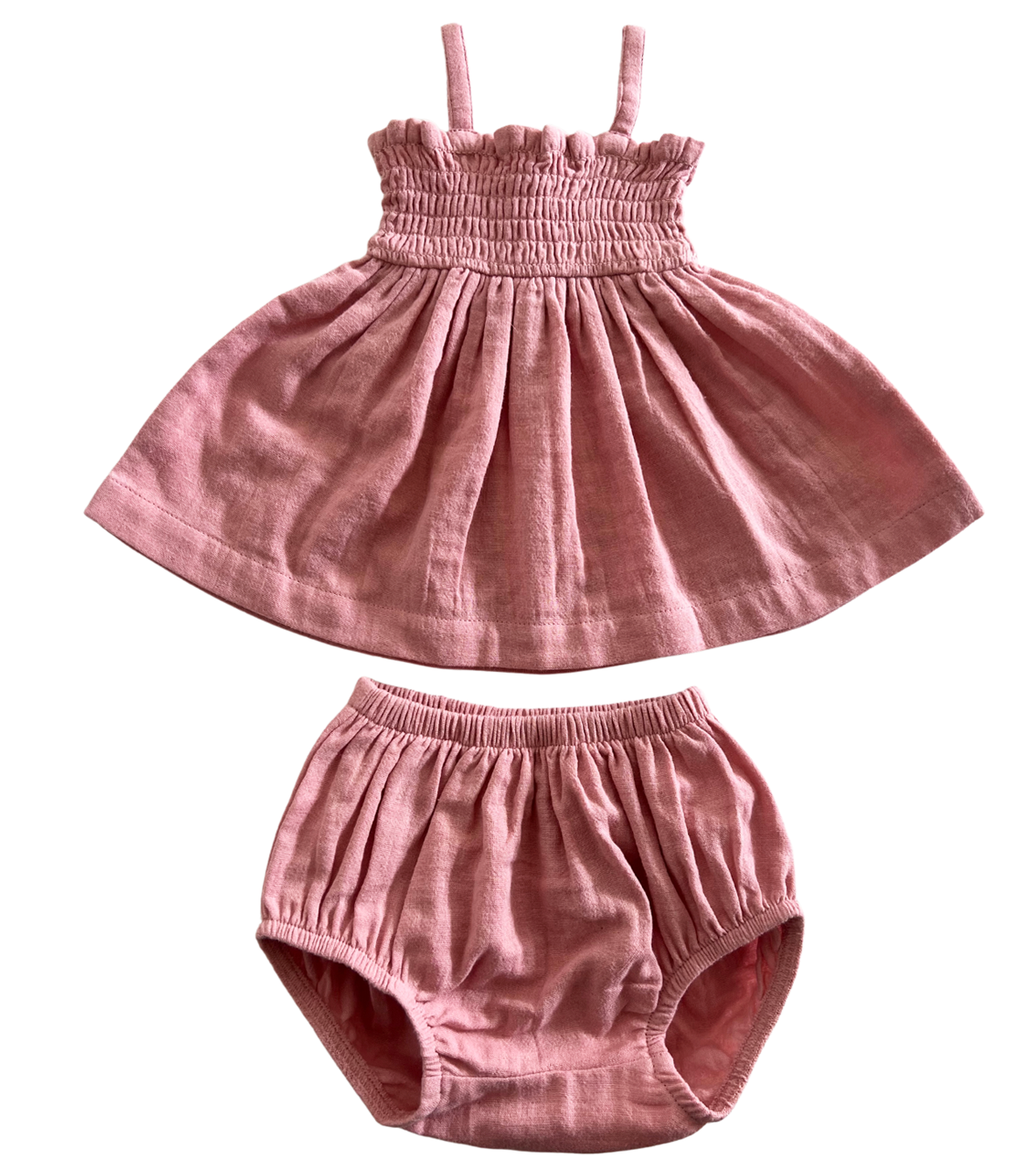 SIIX Collection - Rosy / Organic Smocked Set