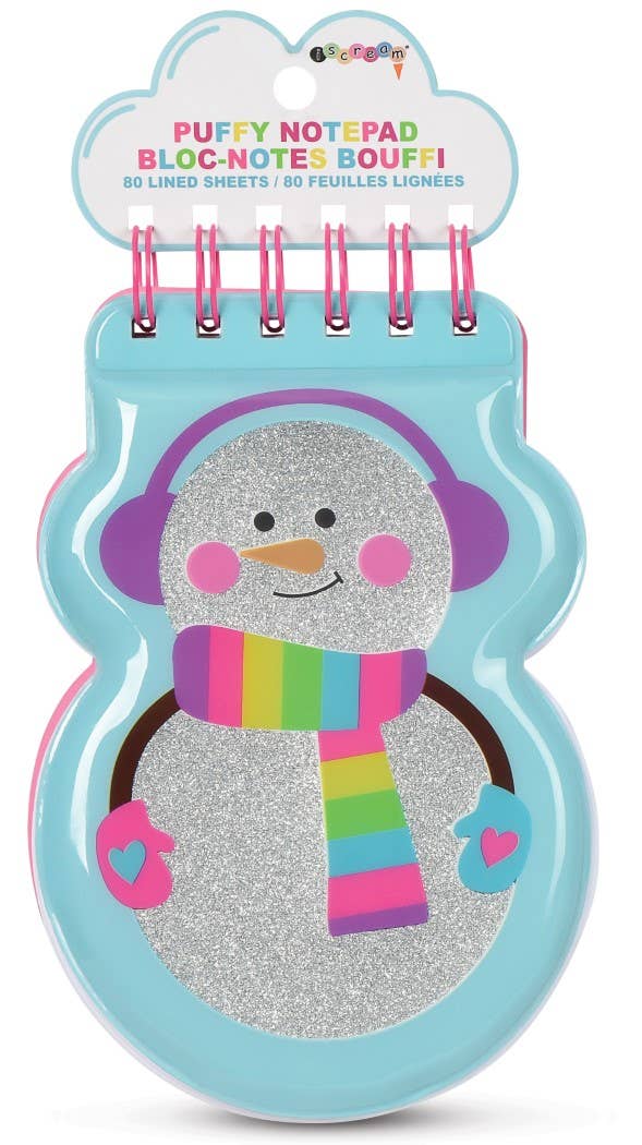Iscream - Snowman Puffy Notepad & Pen Set